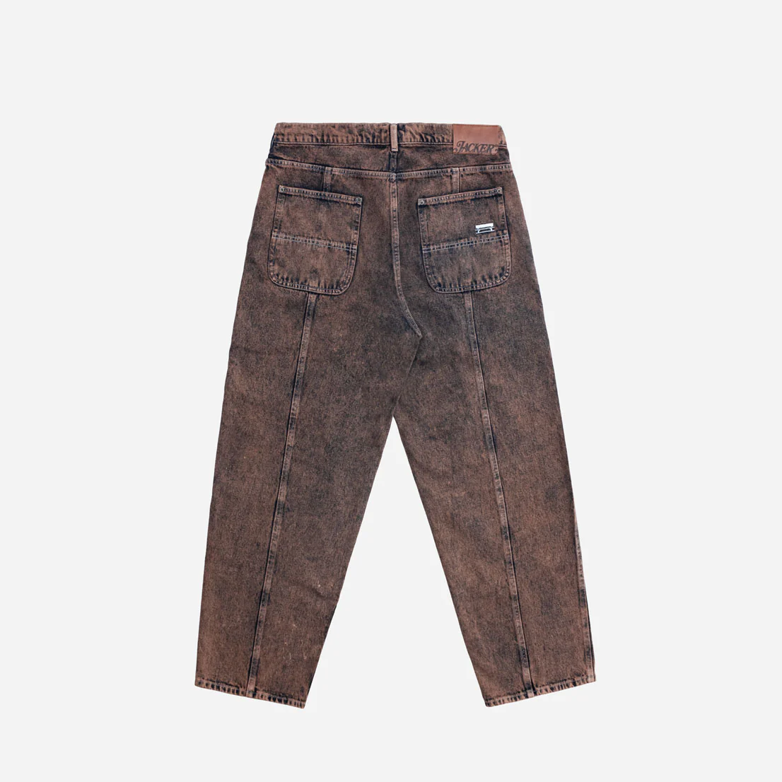 3 STRIPES DYED DENIM BAGGY - BROWN - Image 3