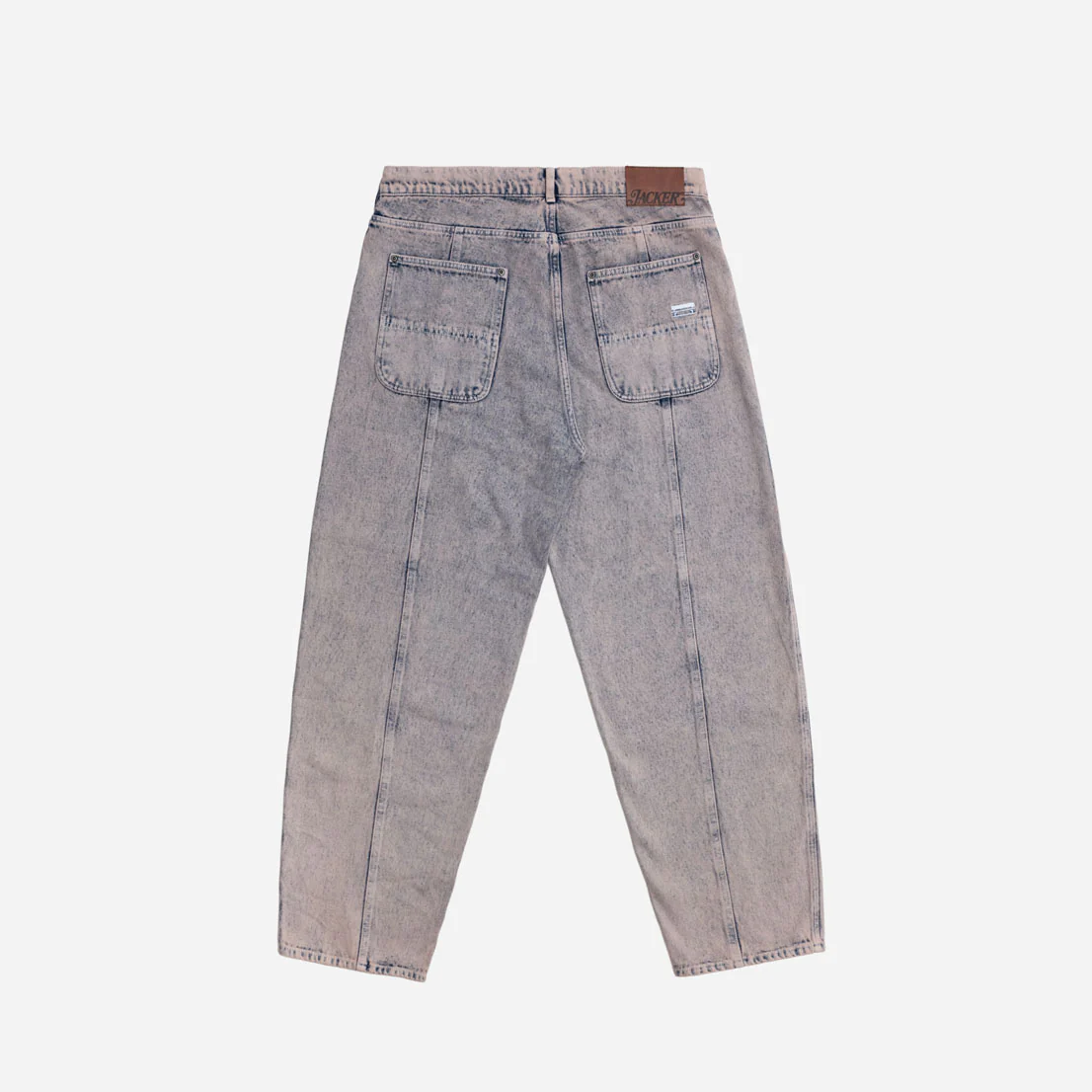 3 STRIPES DYED DENIM BAGGY - GREY - Image 3