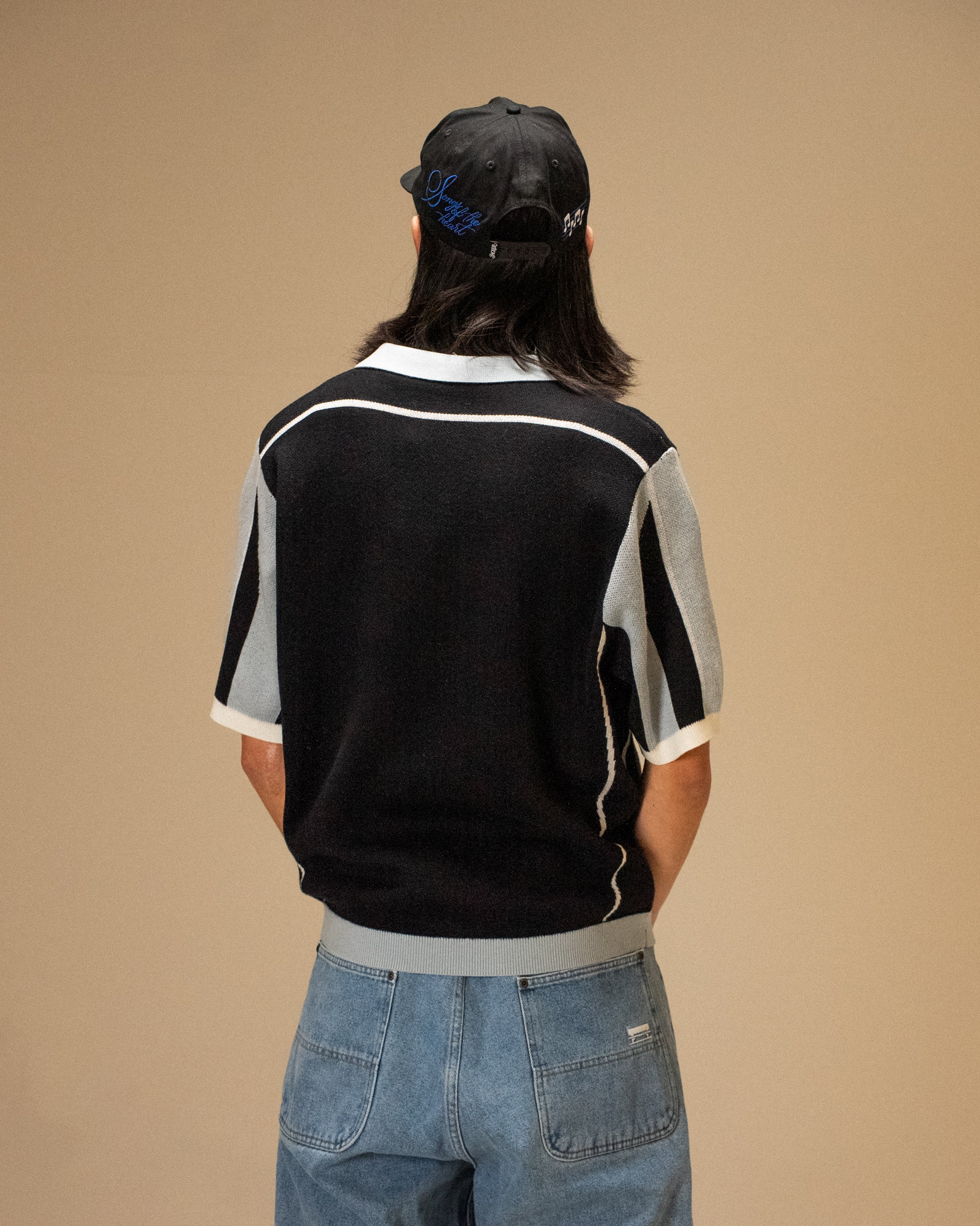 ACE POLO - BLACK AND BLUE - Image 4