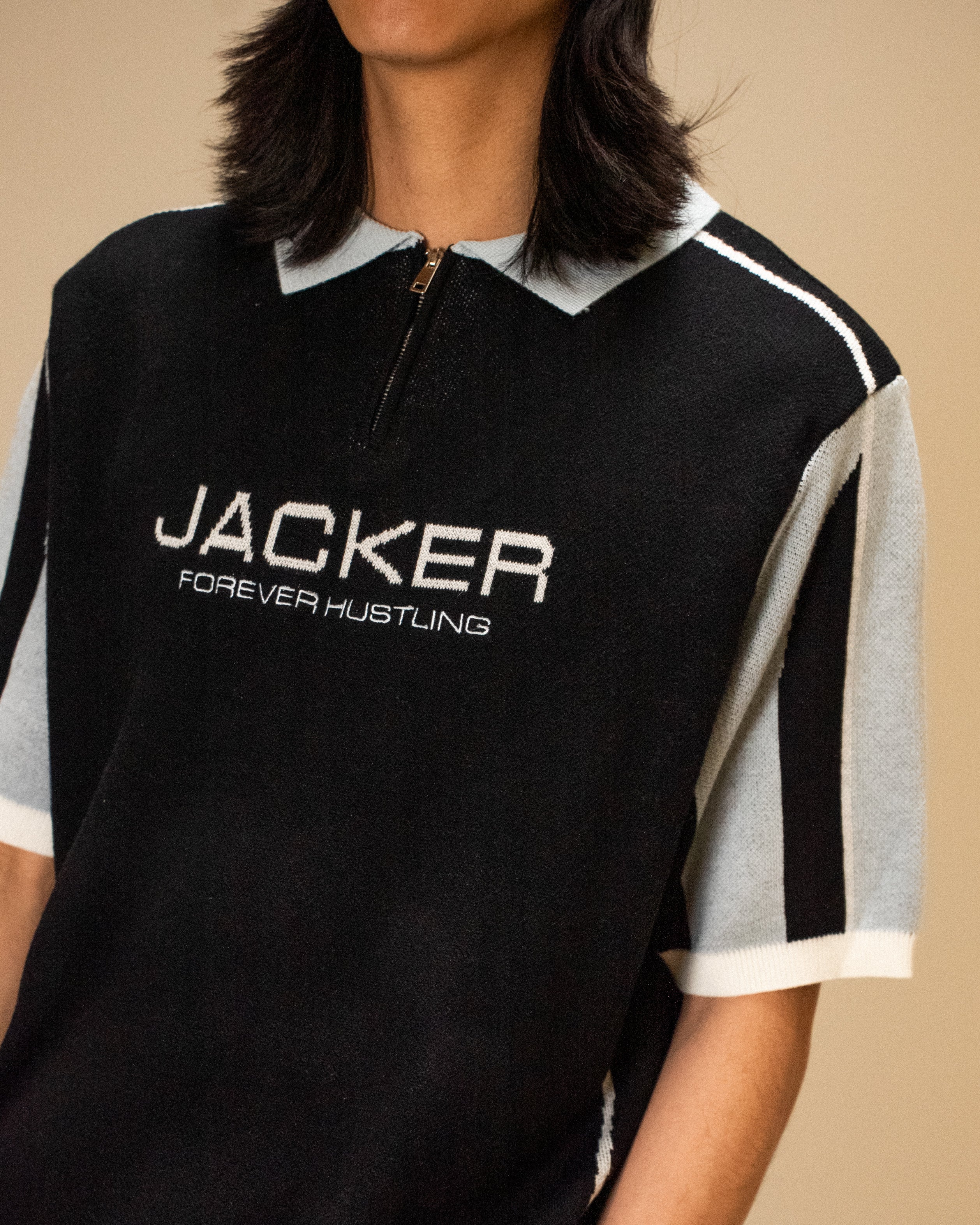ACE POLO - BLACK AND BLUE - Image 5
