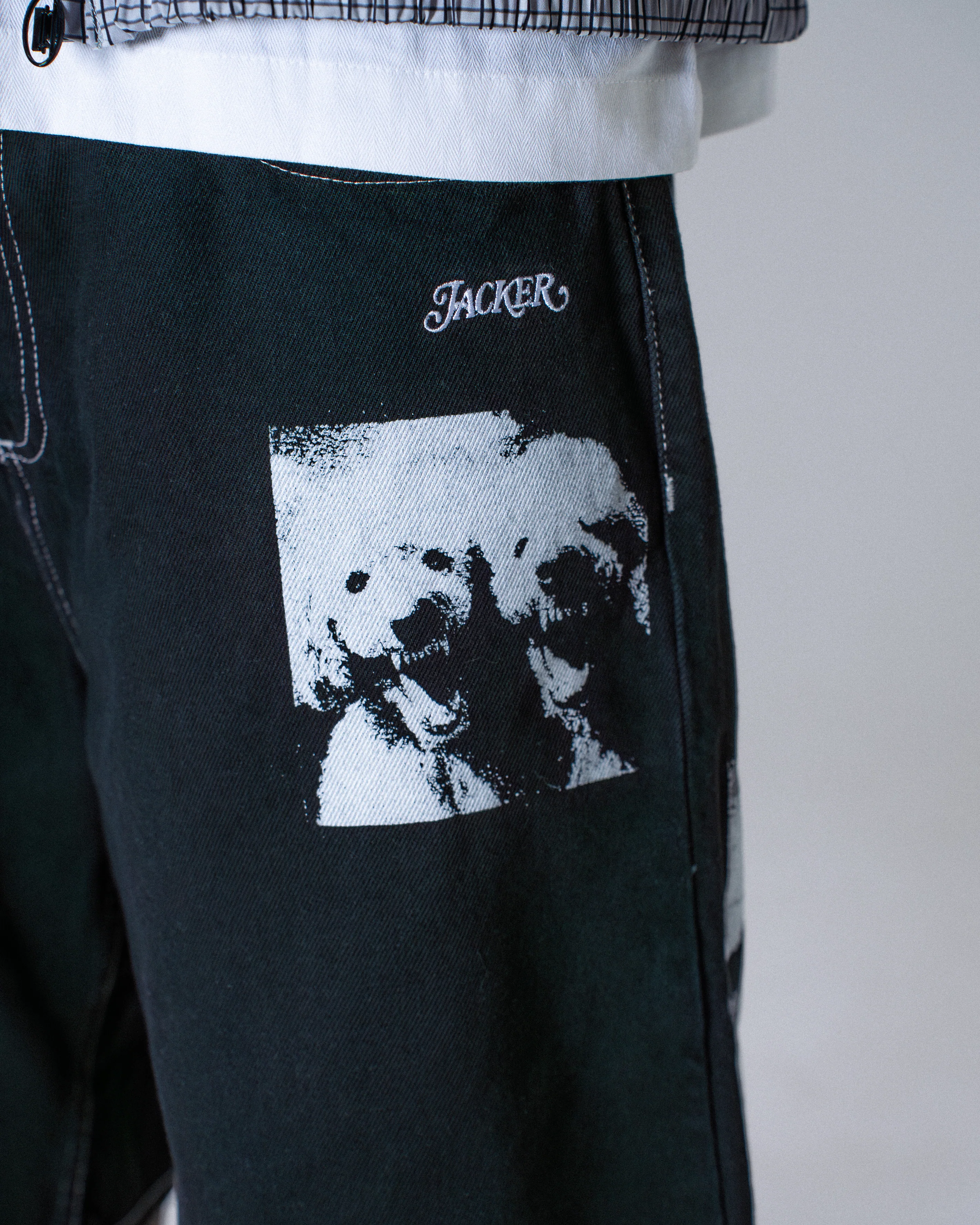 BAGGY SHORT POODLE PALS BLACK - Image 4