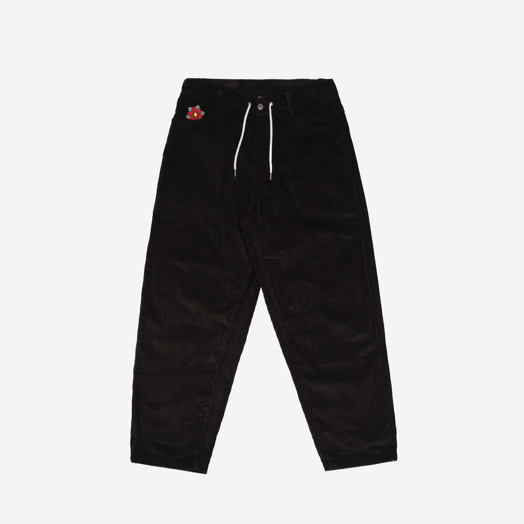 BAIJU CORDUROY BAGGY PANT - BLACK