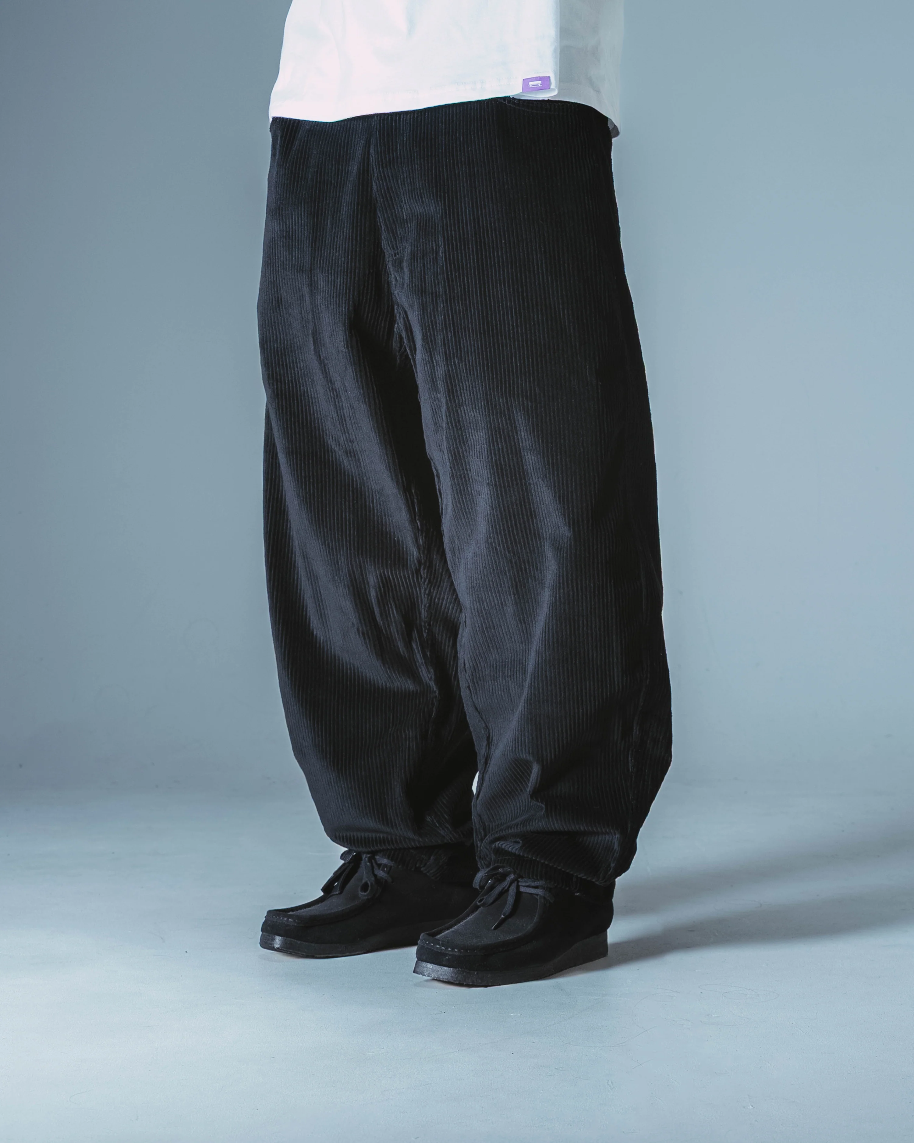 BAIJU CORDUROY BAGGY PANT - BLACK - Image 2