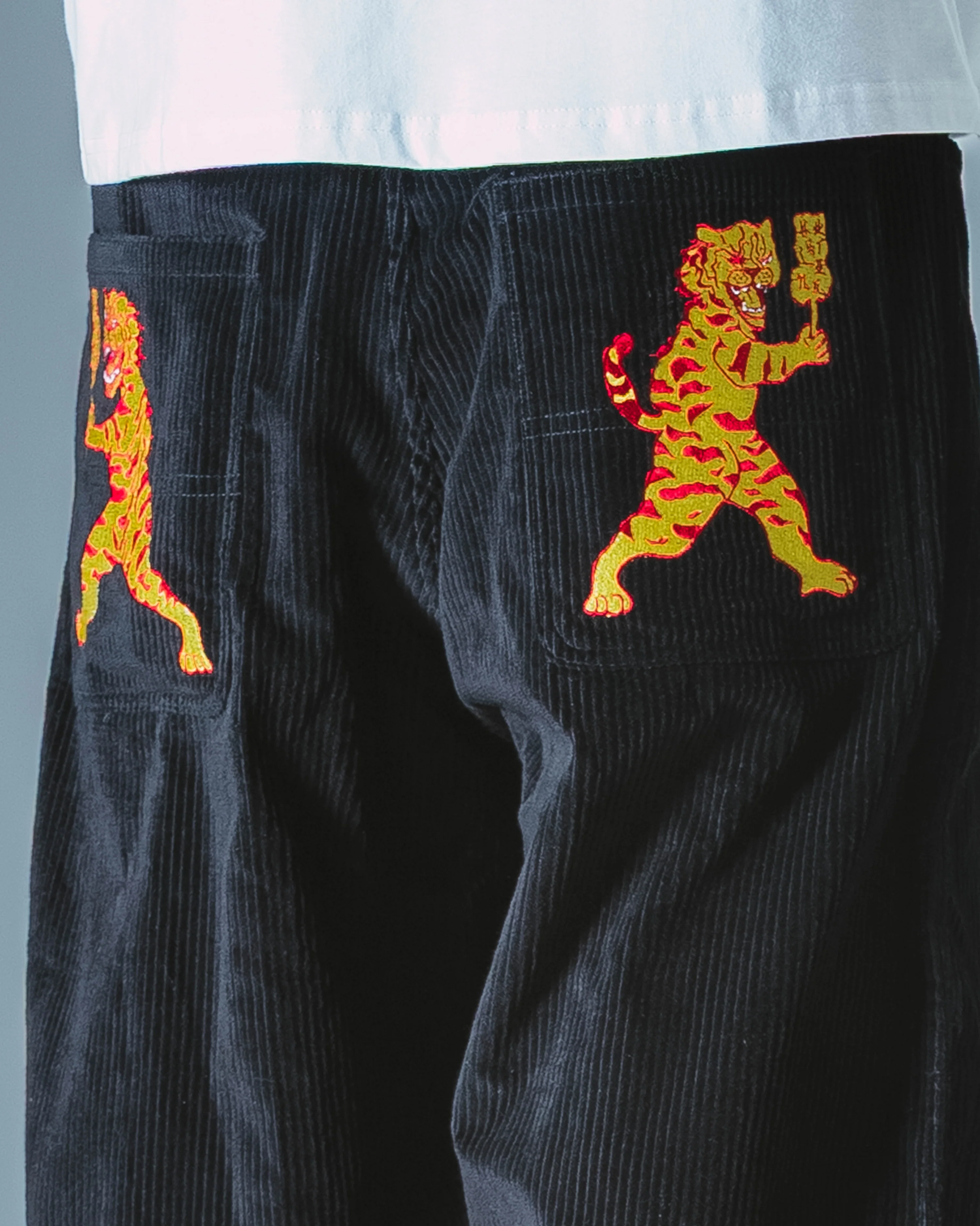 BAIJU CORDUROY BAGGY PANT - BLACK - Image 5