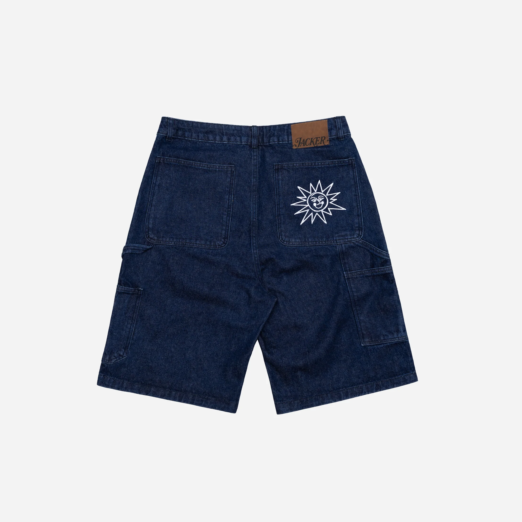 CARPENTER DENIM BAGGY SHORT - BLUE - Image 3