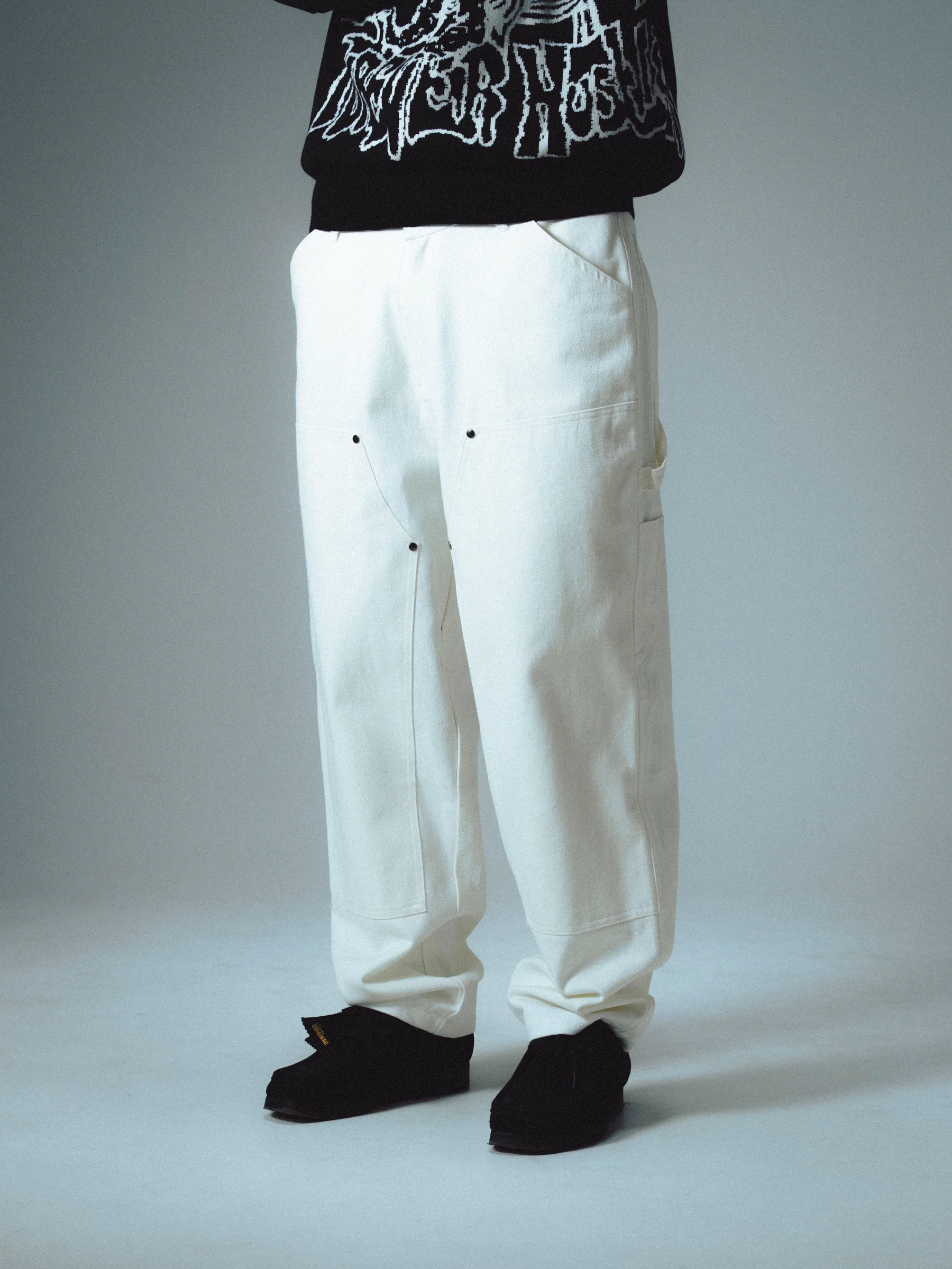 CARPENTER DOUBLE KNEE PANT - WHITE - Image 2
