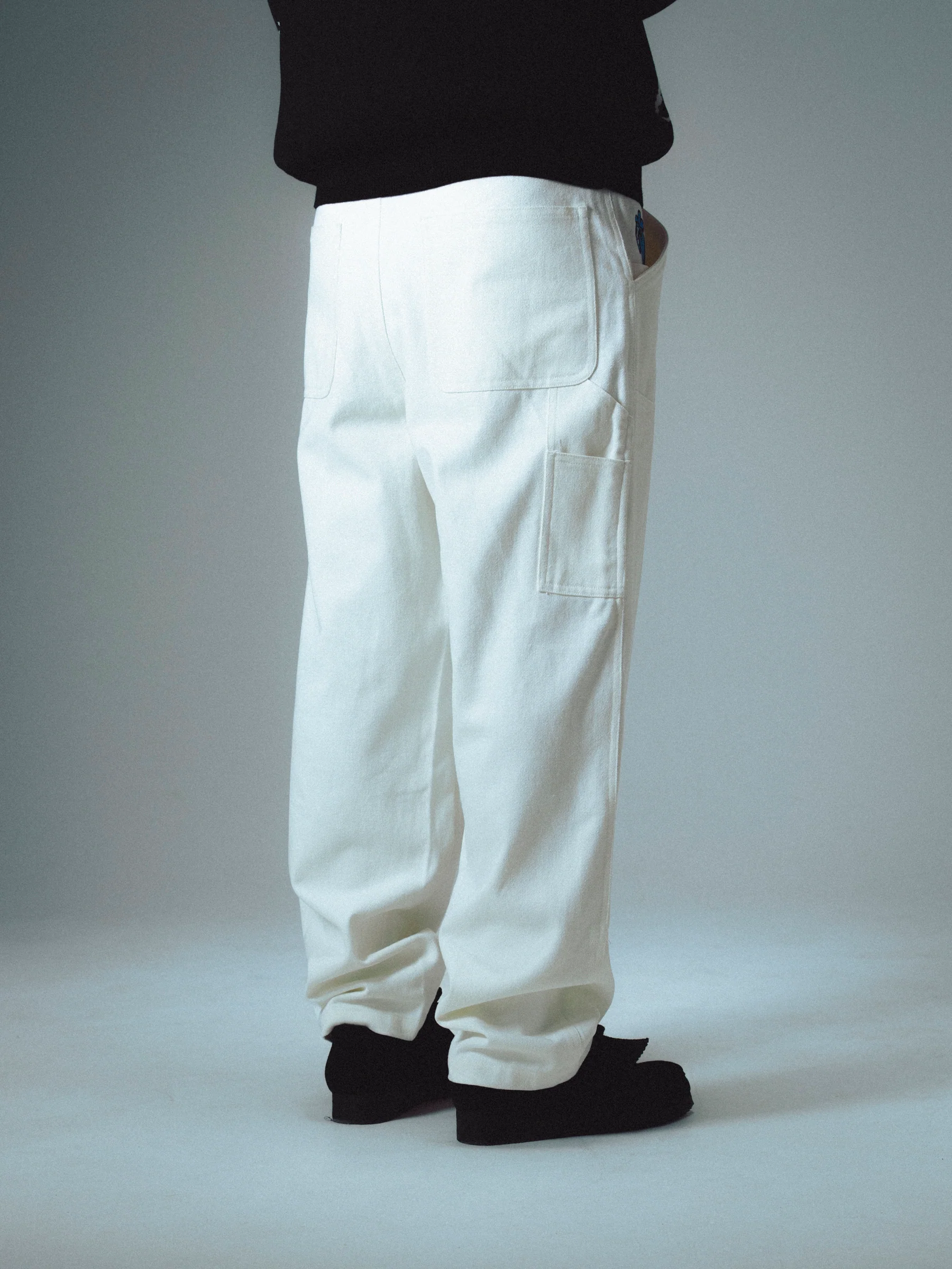 CARPENTER DOUBLE KNEE PANT - WHITE - Image 3