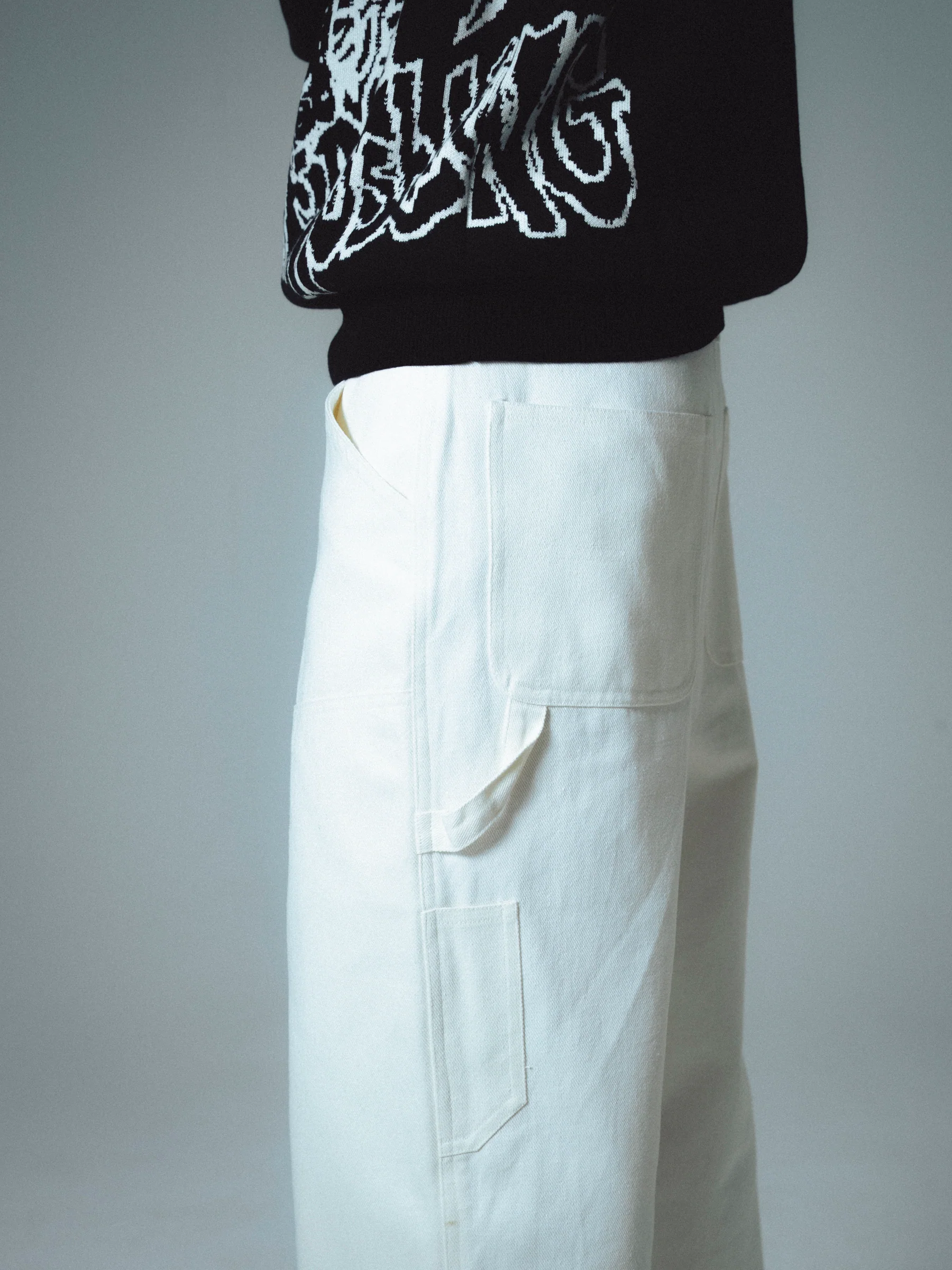 CARPENTER DOUBLE KNEE PANT - WHITE - Image 6