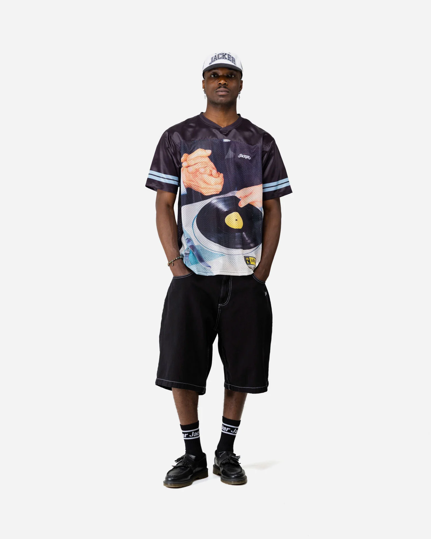 CLASSIC BAGGY DENIM SHORT - BLACK - Image 5