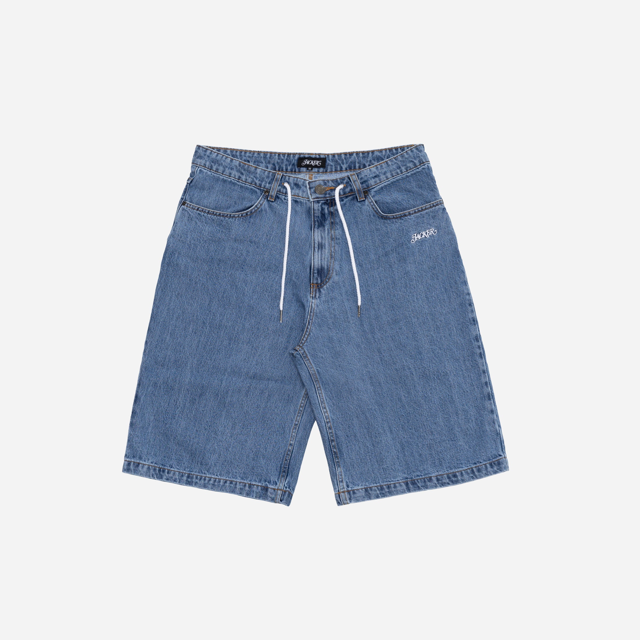 CLASSIC BAGGY DENIM SHORT - BLUE