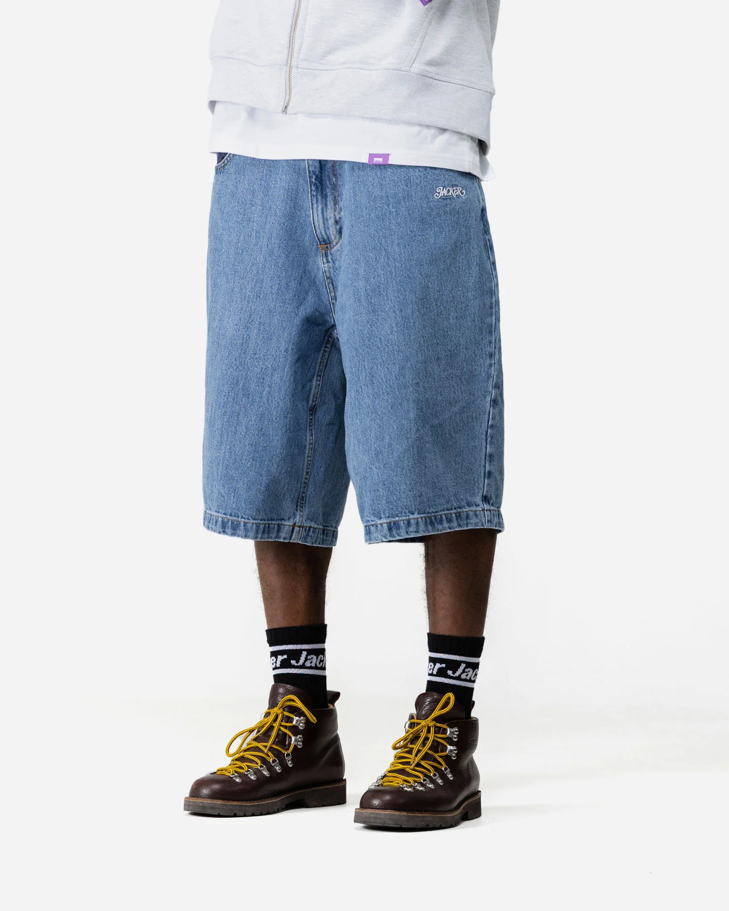 CLASSIC BAGGY DENIM SHORT - BLUE - Image 2