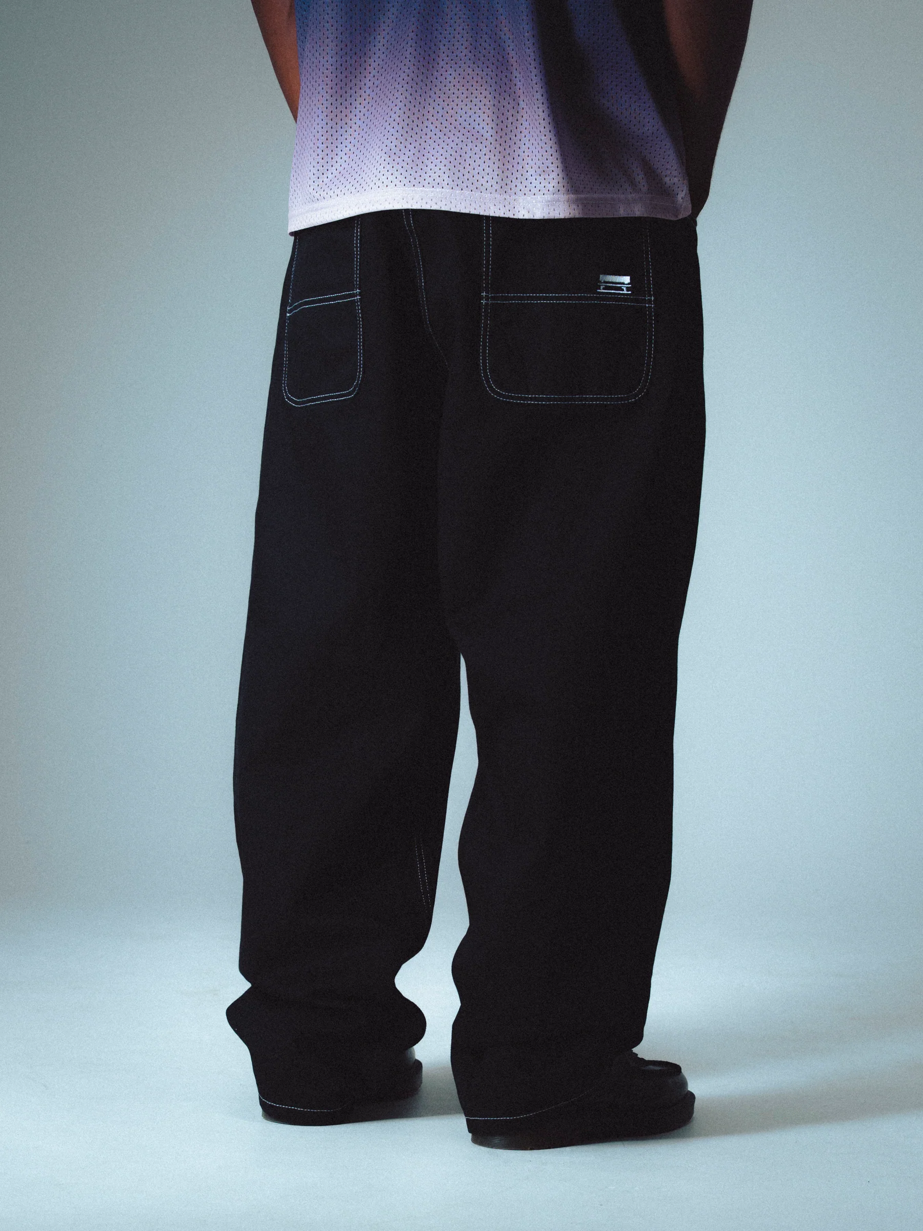 CLASSIC DENIM BAGGY PANT - BLACK - Image 3