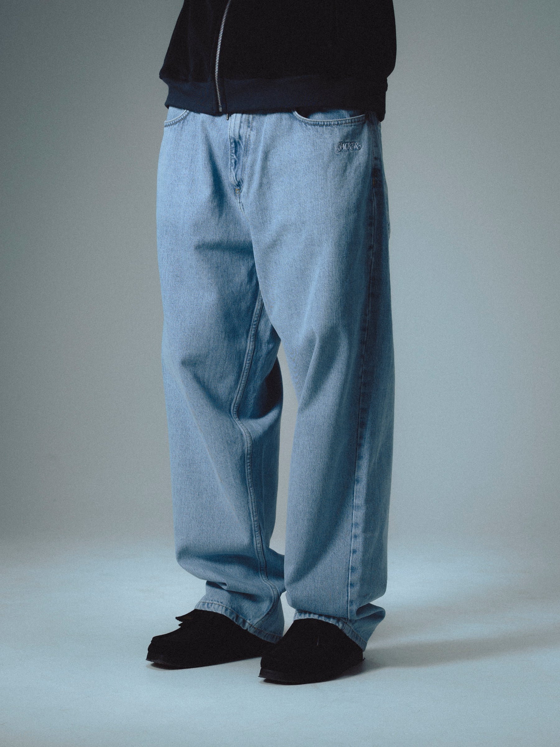 CLASSIC DENIM BAGGY PANT - LIGHT BLUE - Image 2