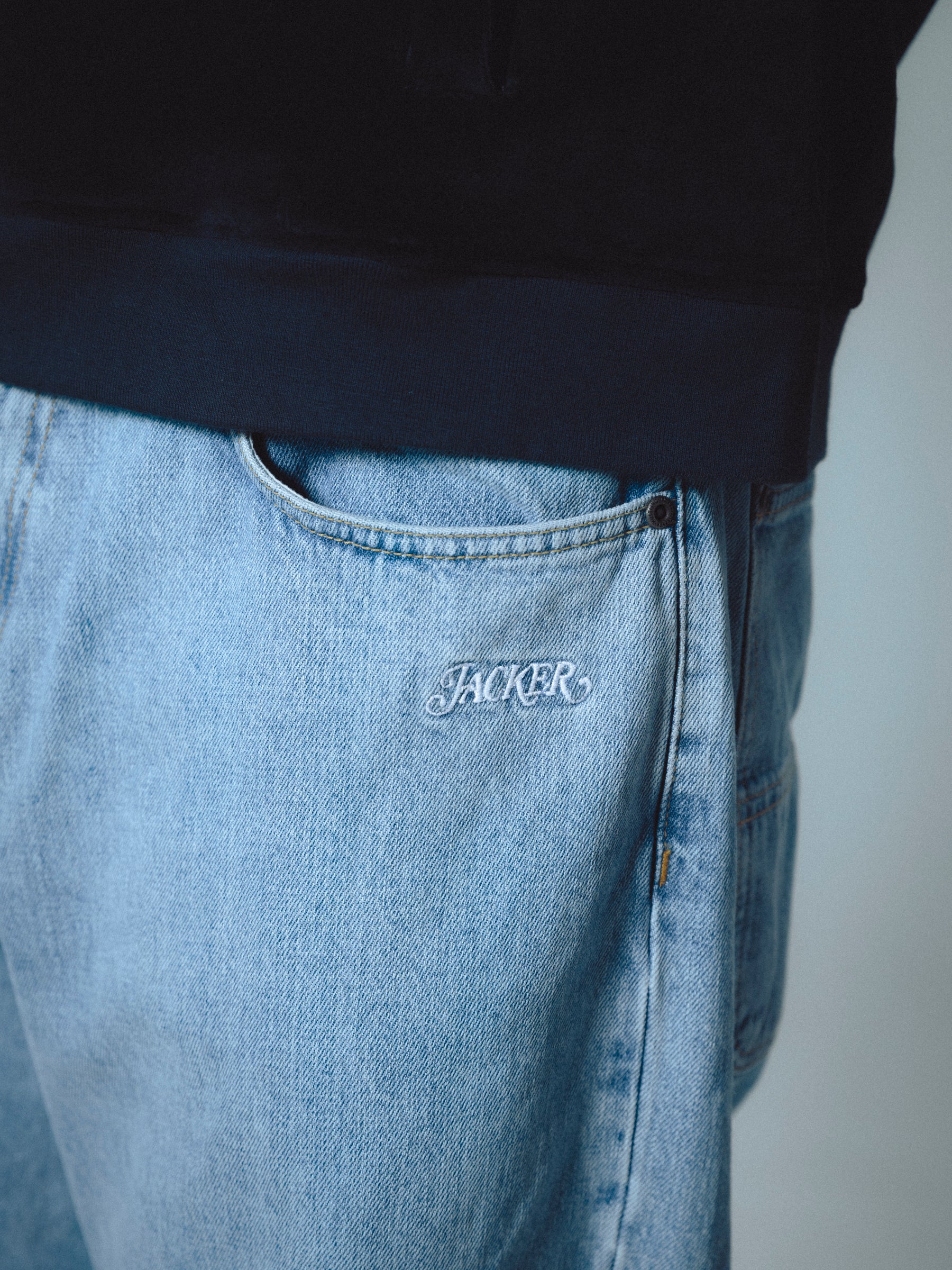 CLASSIC DENIM BAGGY PANT - LIGHT BLUE - Image 4