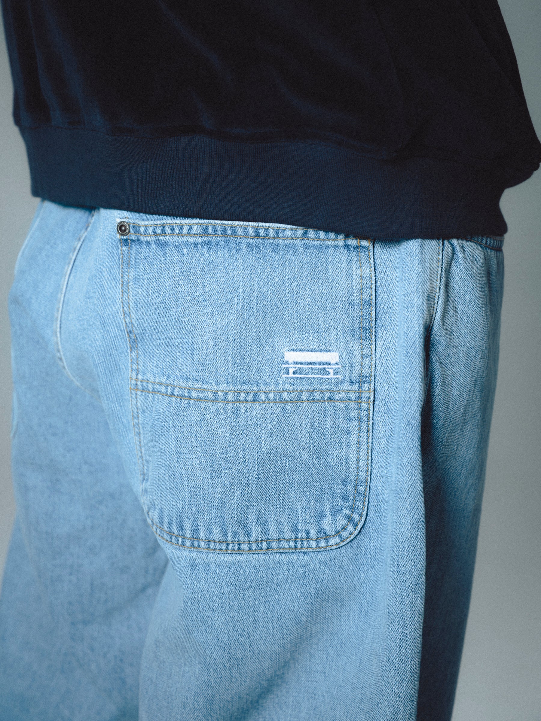 CLASSIC DENIM BAGGY PANT - LIGHT BLUE - Image 6