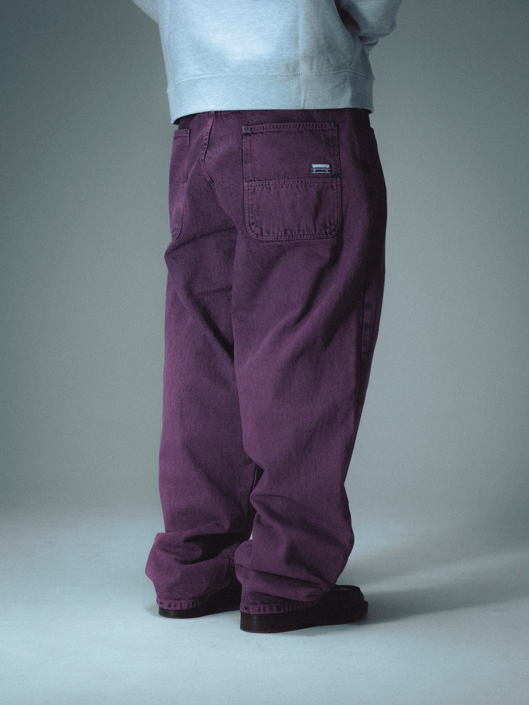 CLASSIC DENIM BAGGY PANT - PURPLE - Image 3