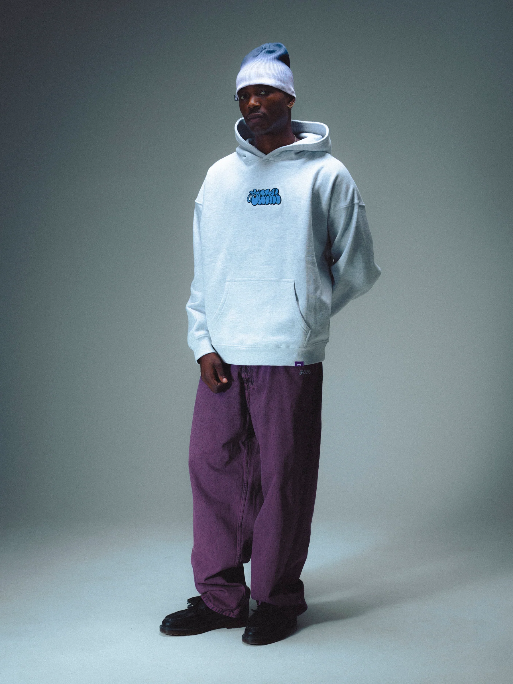 CLASSIC DENIM BAGGY PANT - PURPLE - Image 5