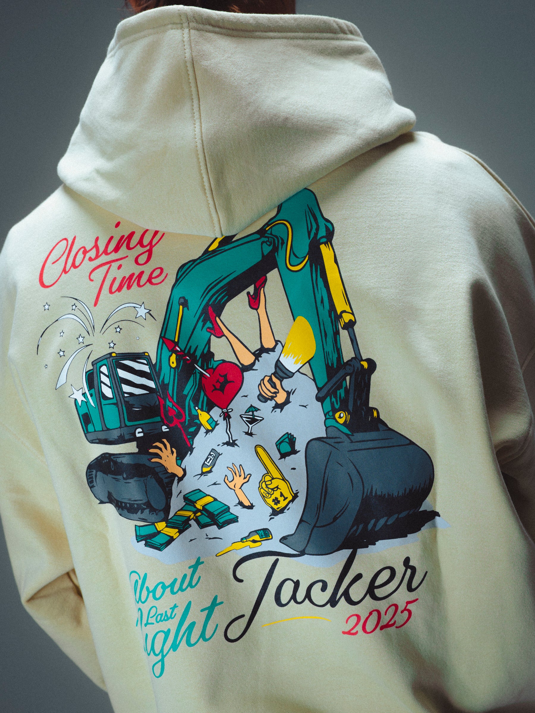CLOSING TIME HOODIE - BEIGE - Image 5