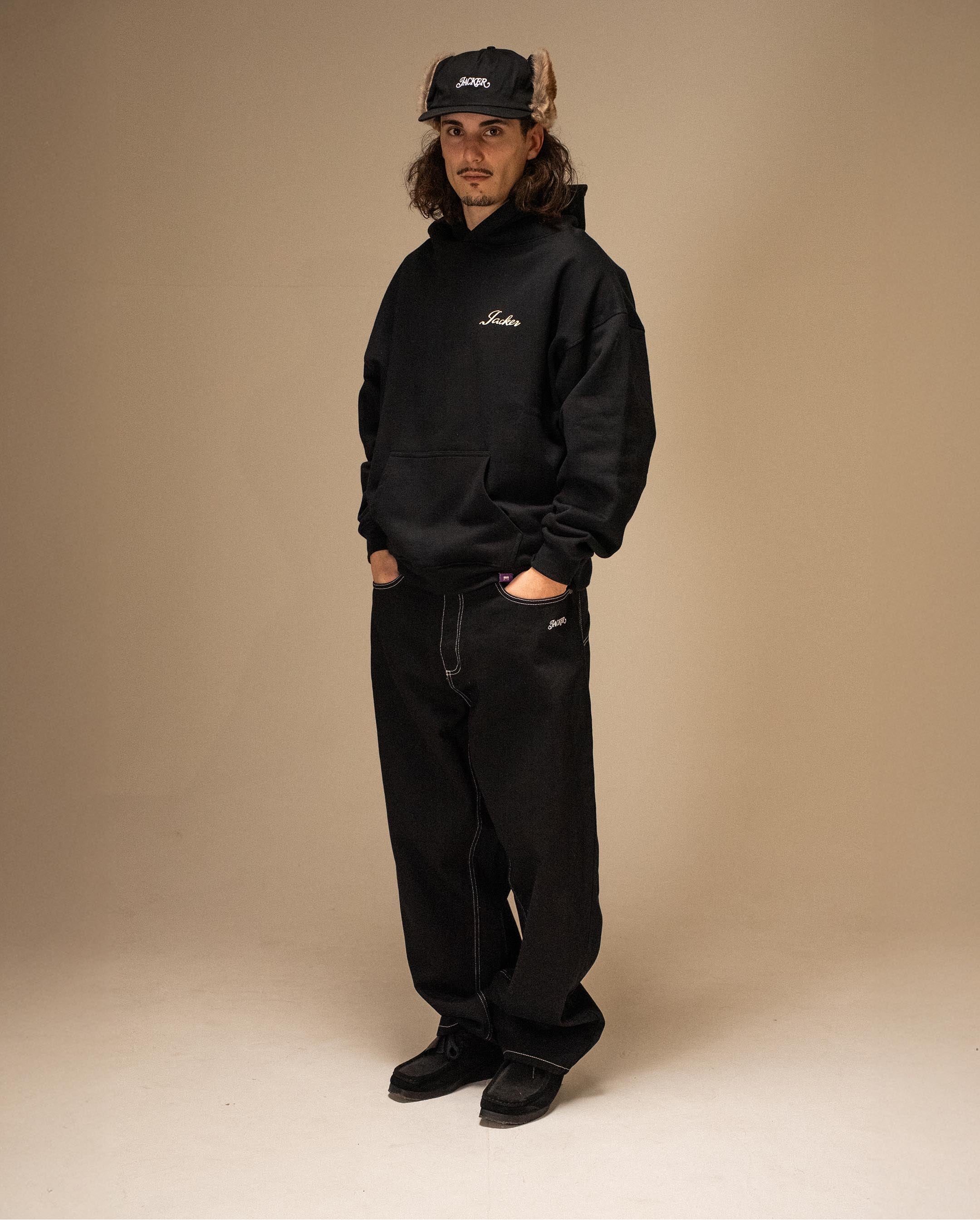 COFFEE TIME HOODIE - BLACK - Image 4