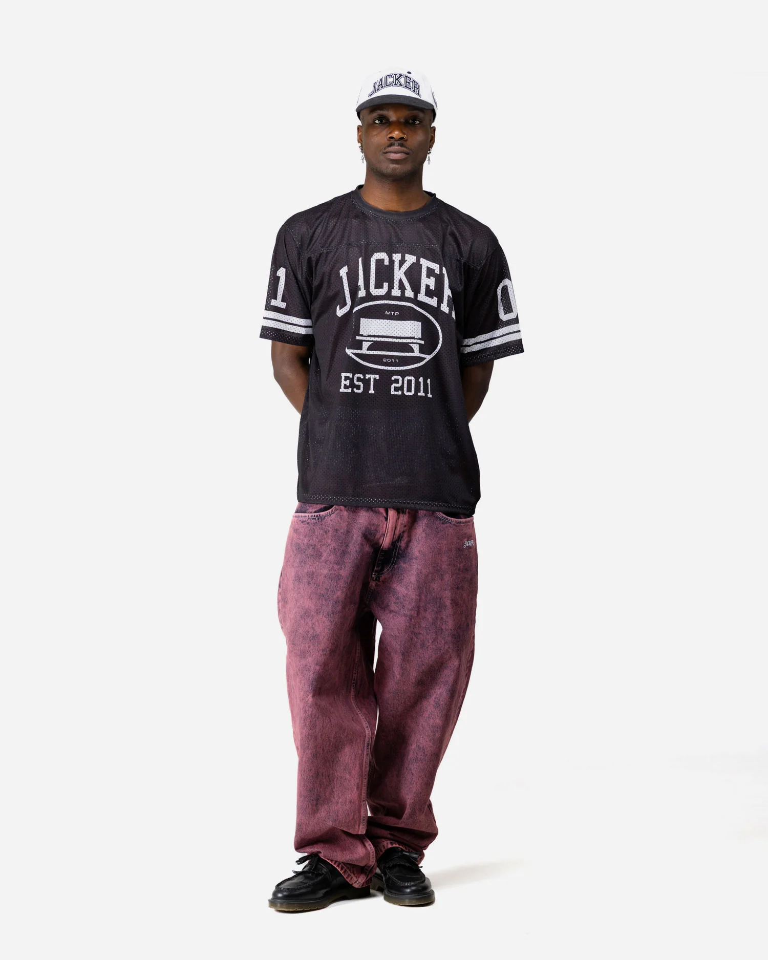 COLLEGE MESH JERSEY - BLACK - Image 5
