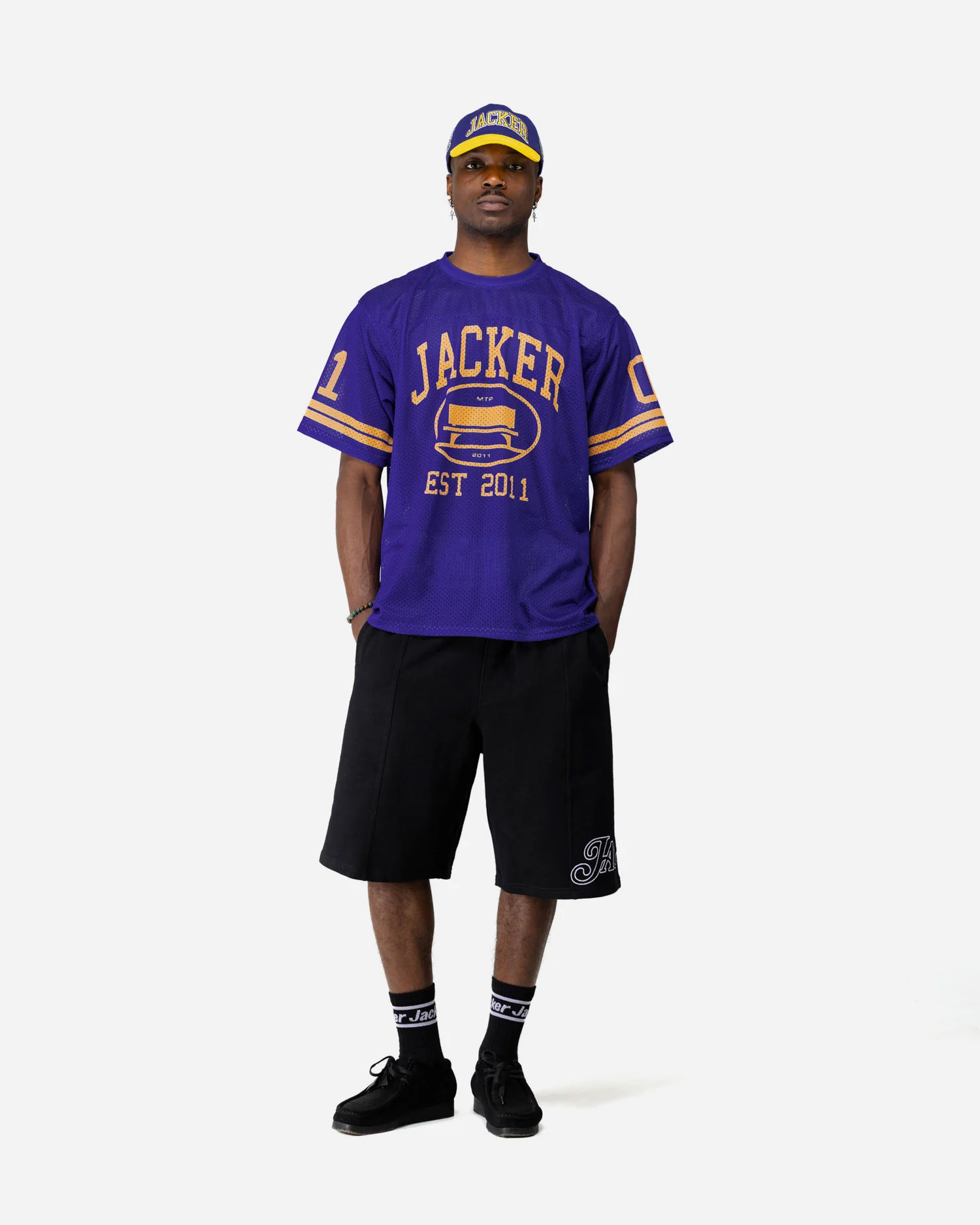 COLLEGE MESH JERSEY - BLUE - Image 5