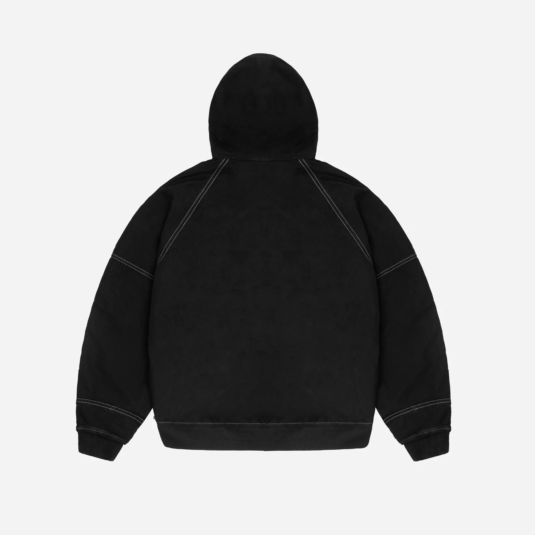 CONTRAST DYED HOODED BOMBER - BLACK - Image 3