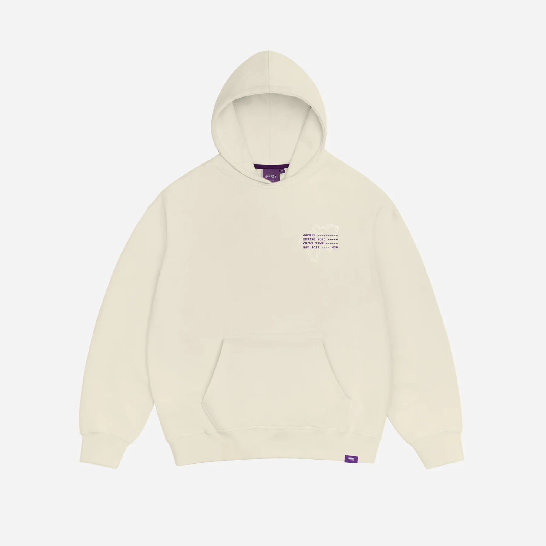 CRIME TIME HOODIE - BEIGE - Image 3