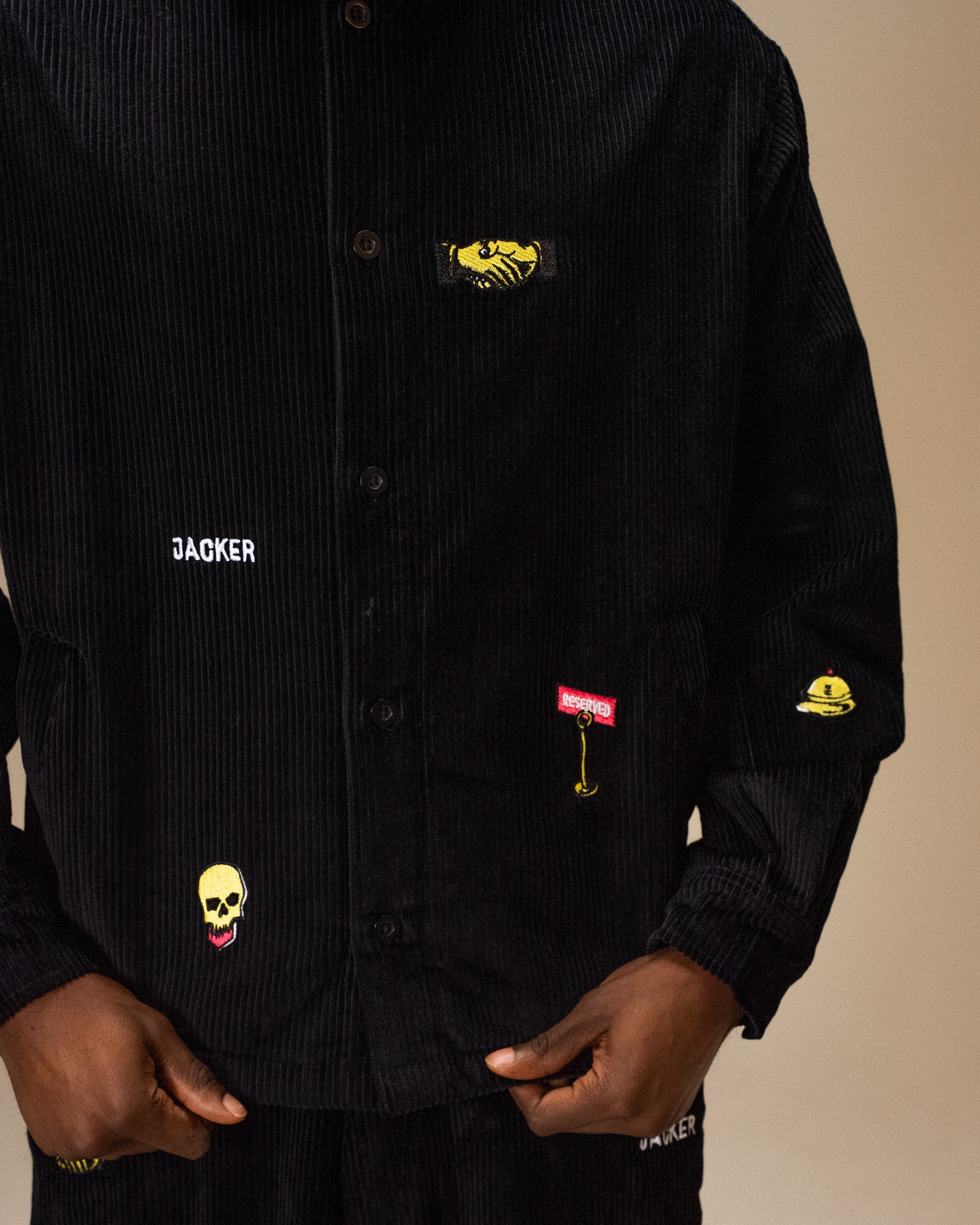 DEAL CORDUROY OVERSHIRT - BLACK - Image 6