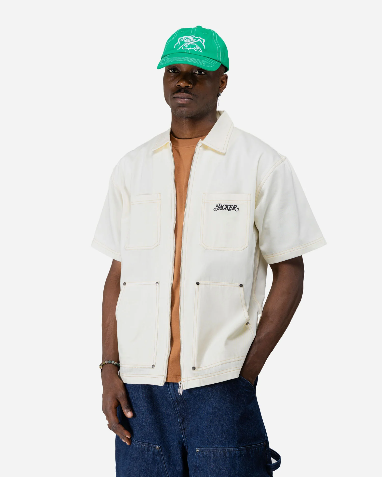 DOUBLE RIBS SHIRT - BEIGE - Image 4