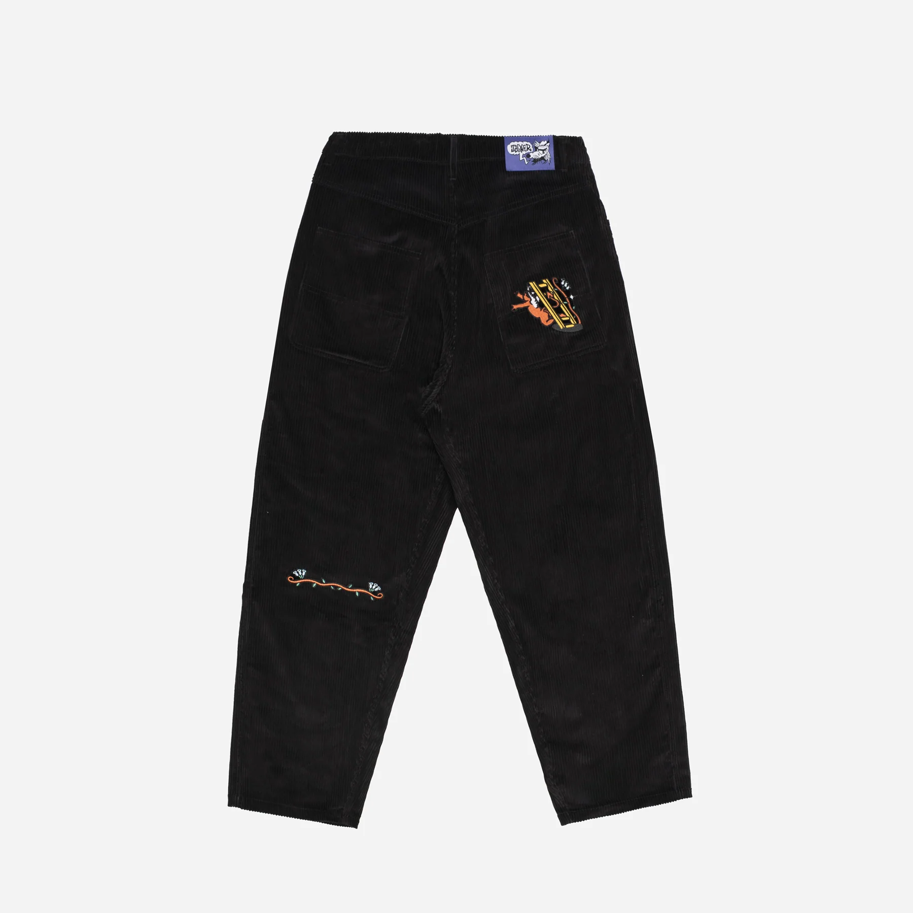 DREAM MAZE CORDUROY BAGGY PANT - BLACK - Image 3