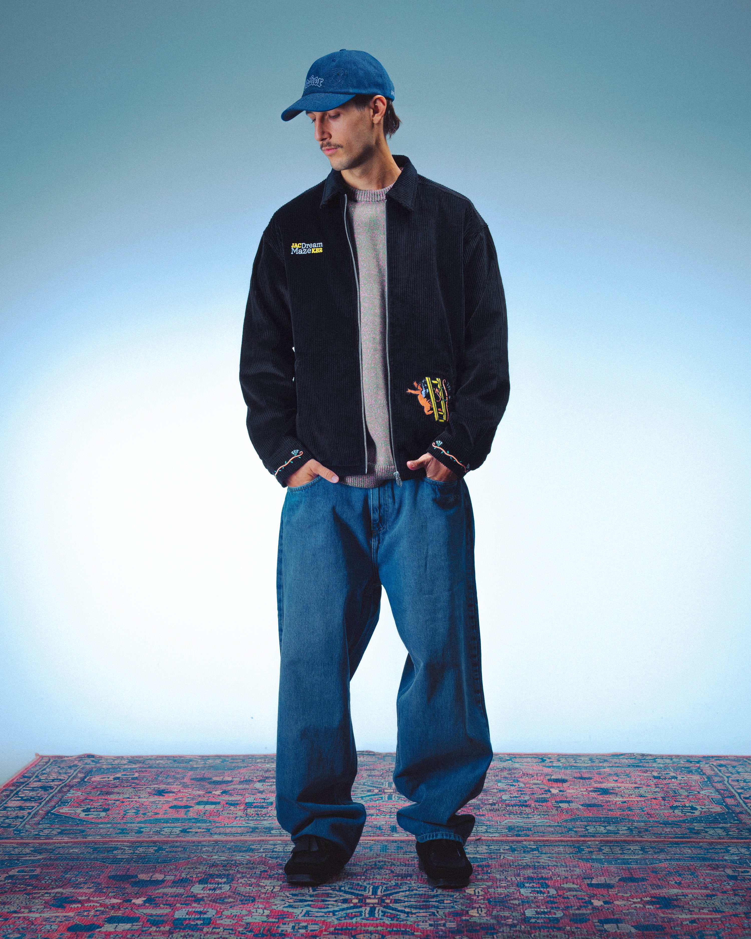 DREAM MAZE CORDUROY OVERSHIRT - BLACK - Image 5