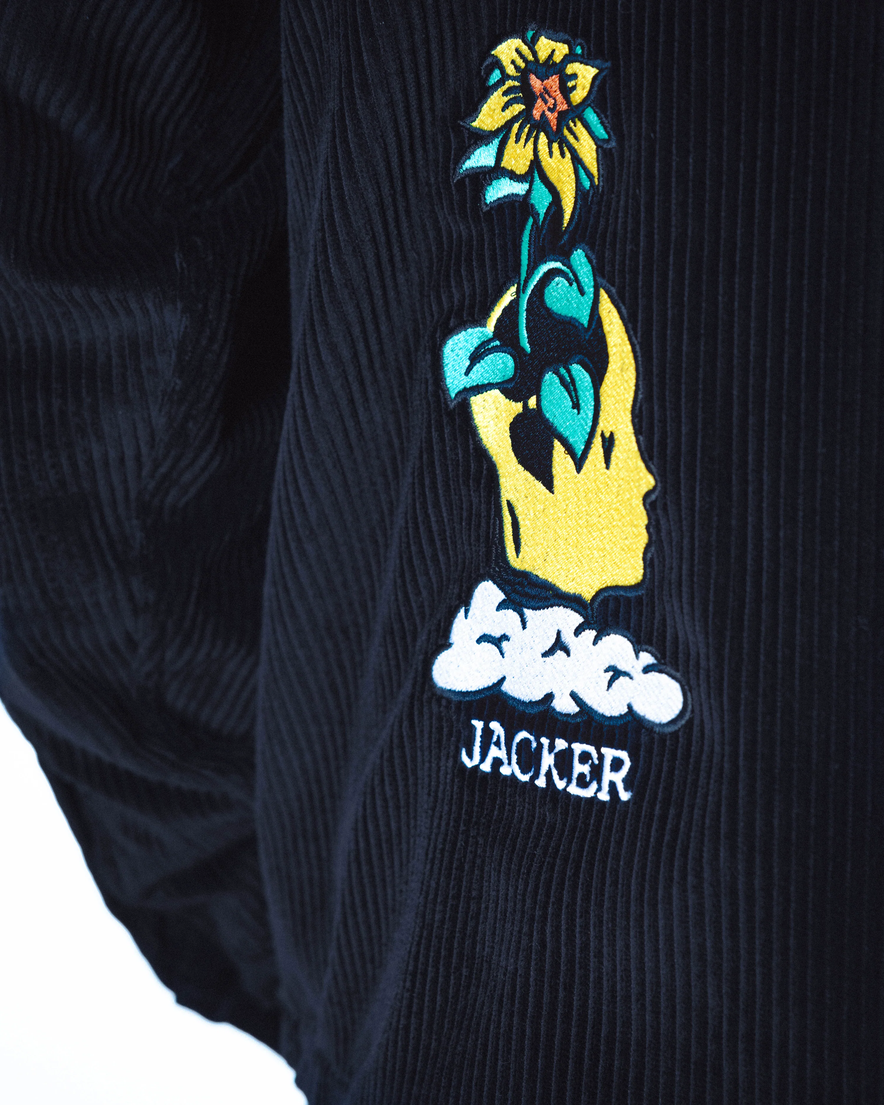 DREAM MAZE CORDUROY OVERSHIRT - BLACK - Image 7