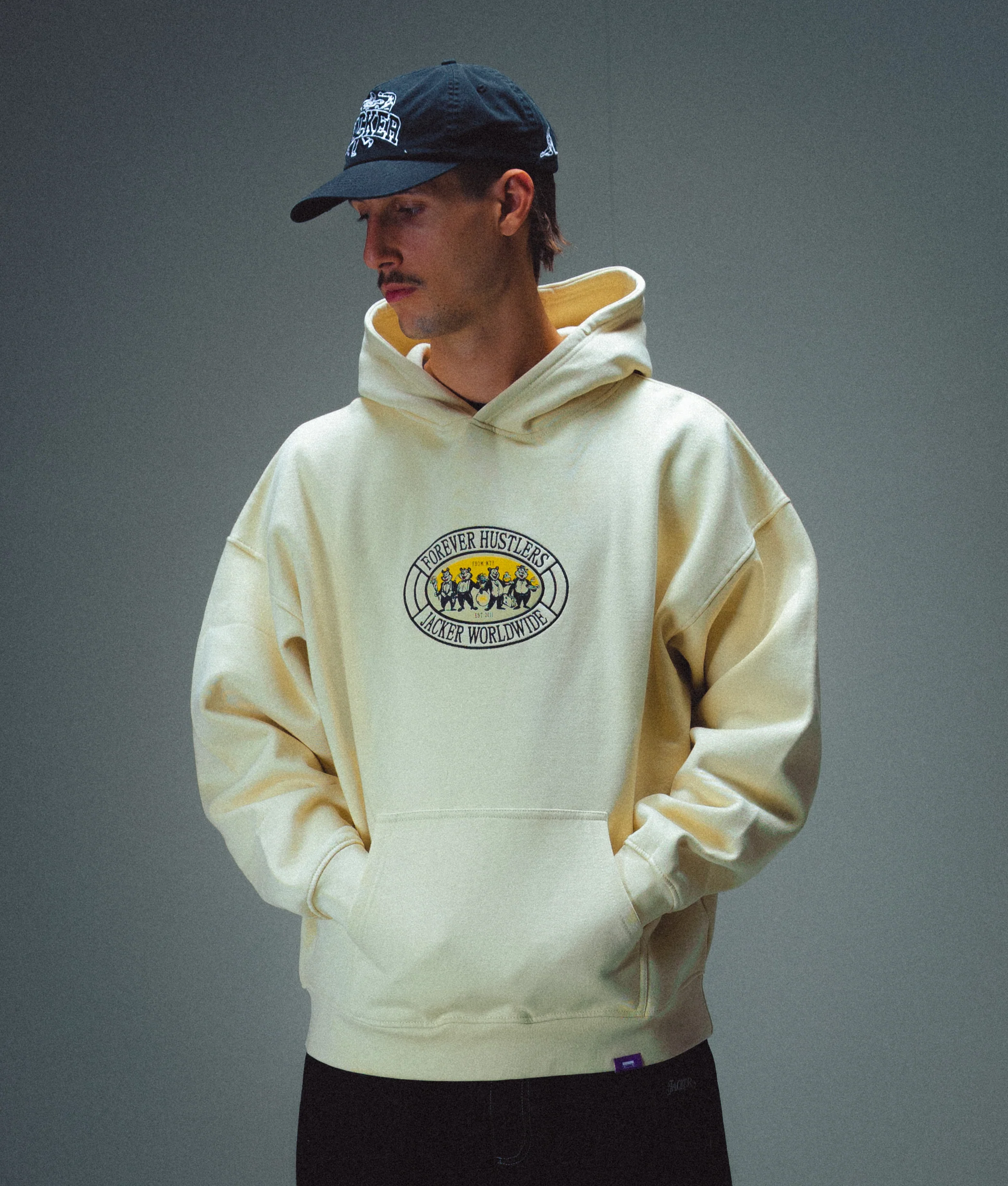 GOD FATHER HOODIE - BEIGE - Image 2