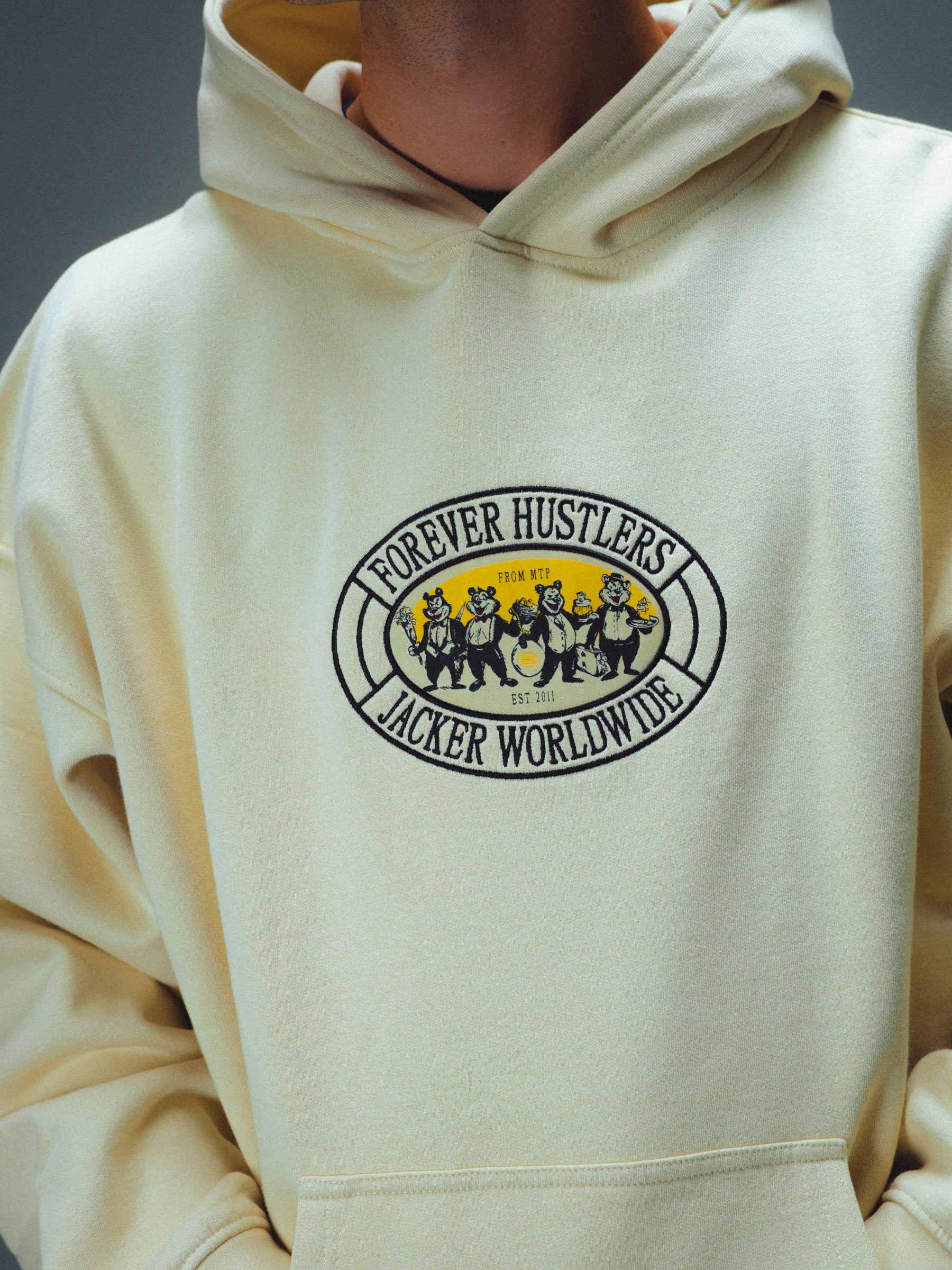 GOD FATHER HOODIE - BEIGE - Image 4