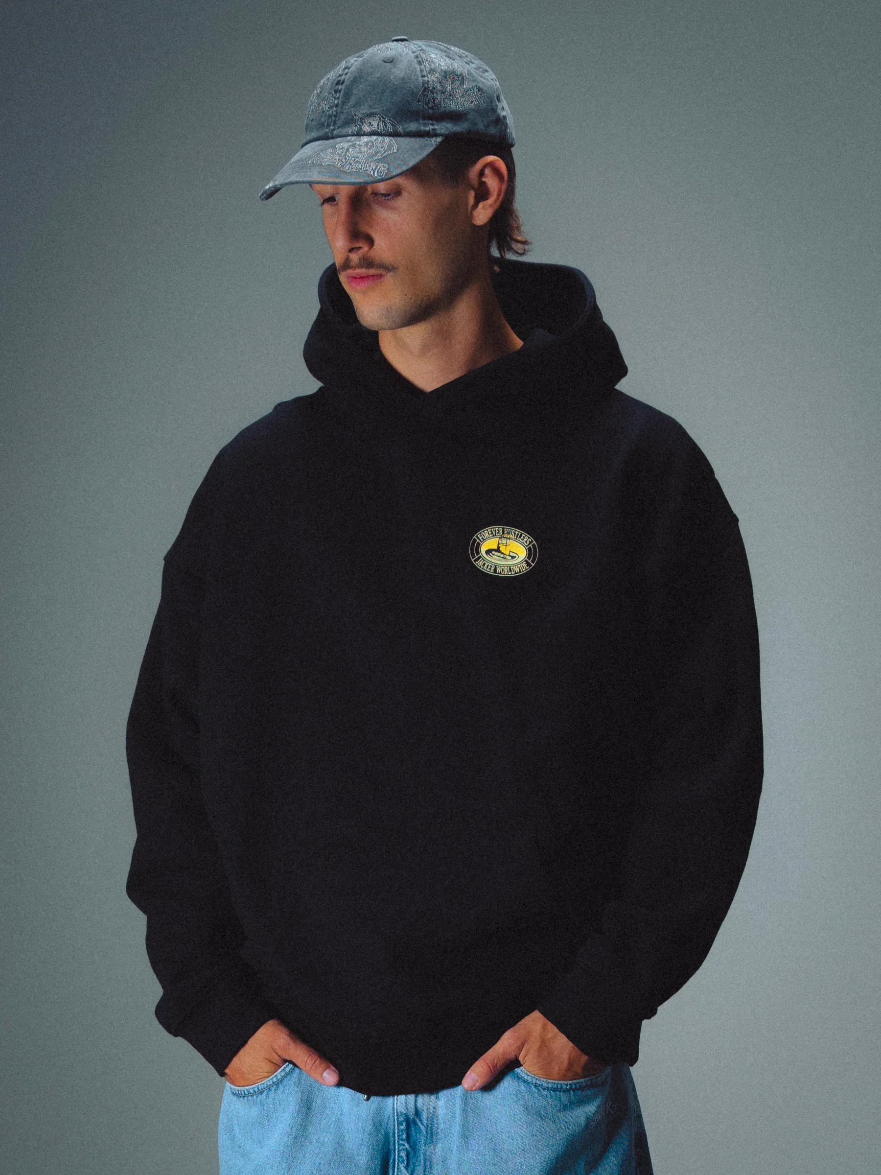 GOD FATHER HOODIE - BLACK - Image 3