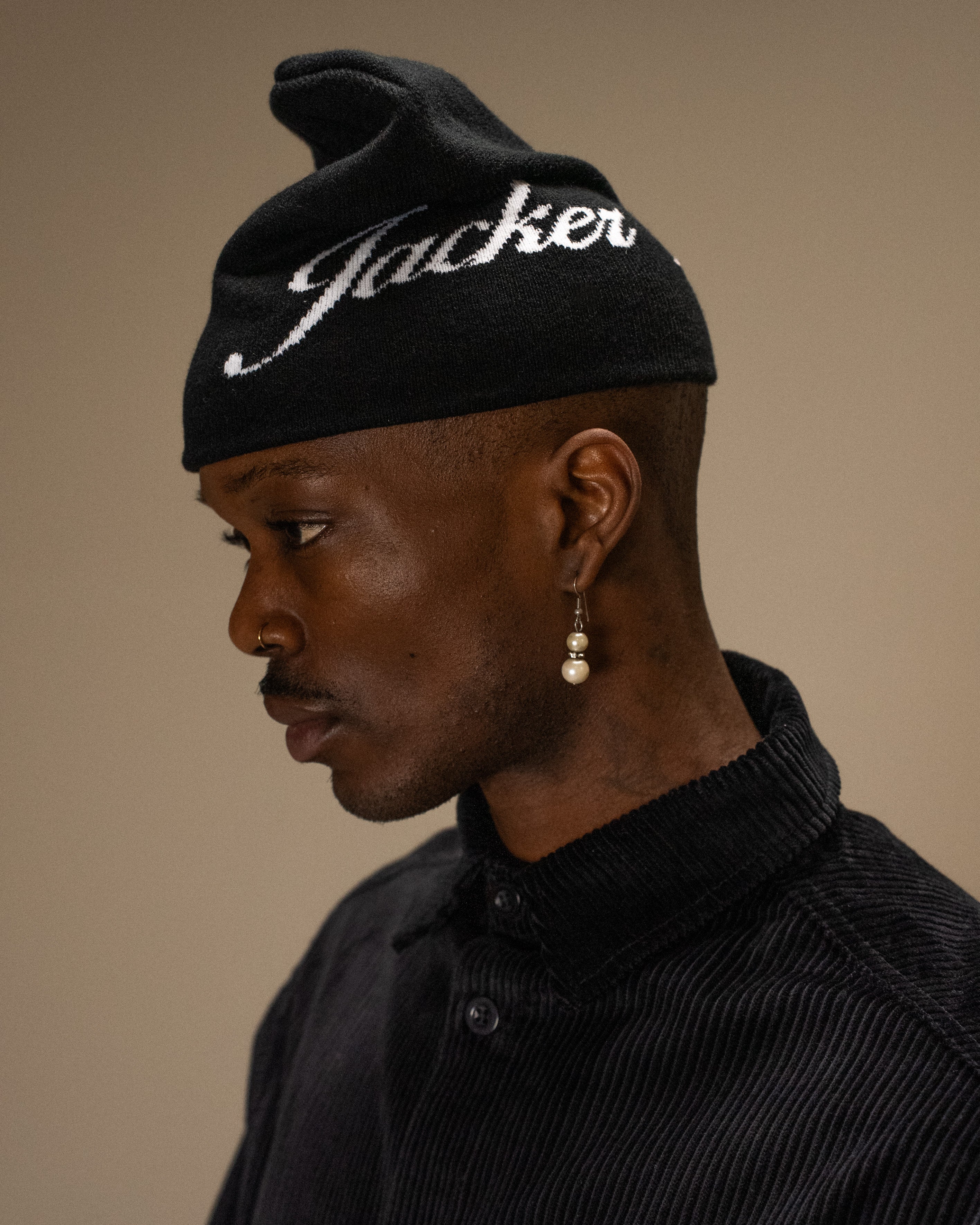 GRACE BEANIE - BLACK - Image 2