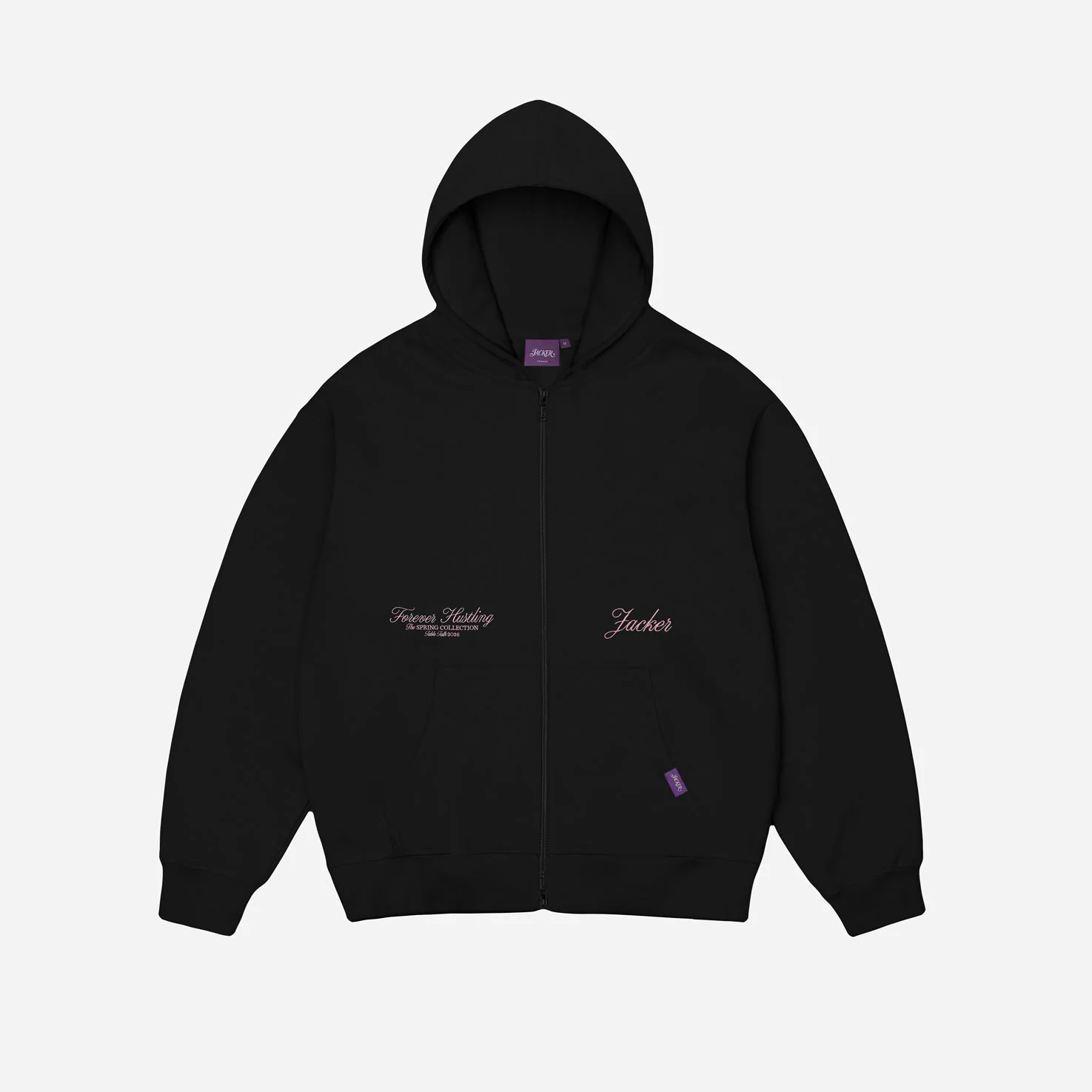 GRACE HOODIE ZIP - BLACK - Image 2