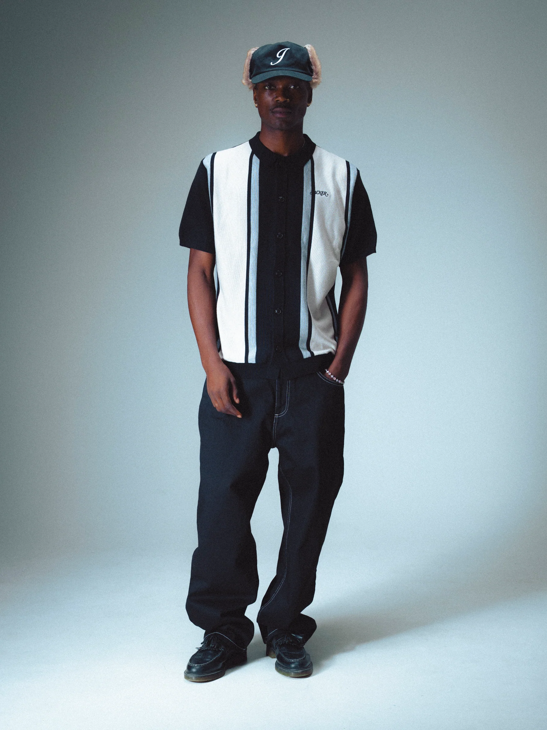 GRANDPA CARDIGAN SHIRT - BLACK - Image 4