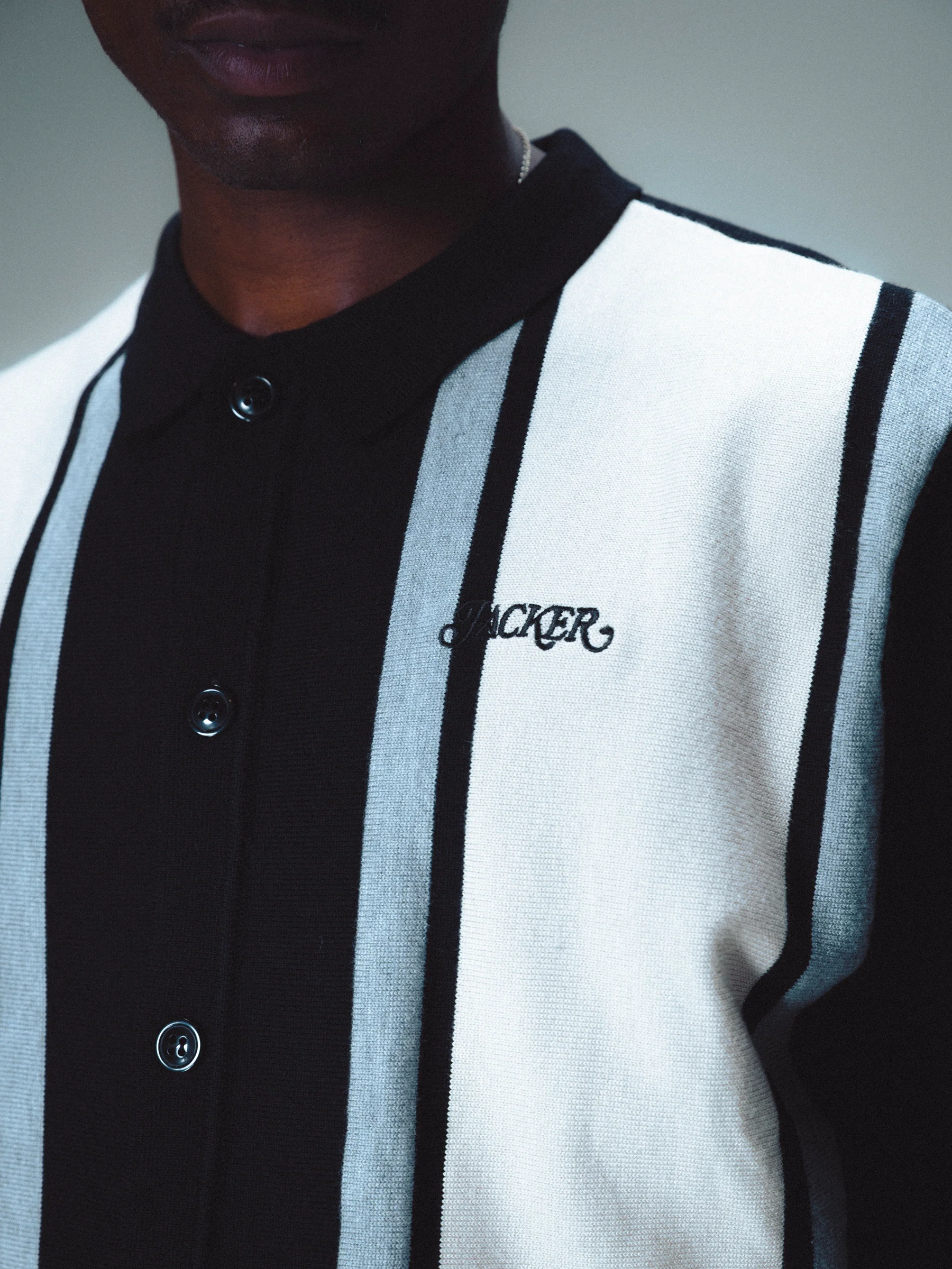 GRANDPA CARDIGAN SHIRT - BLACK - Image 5