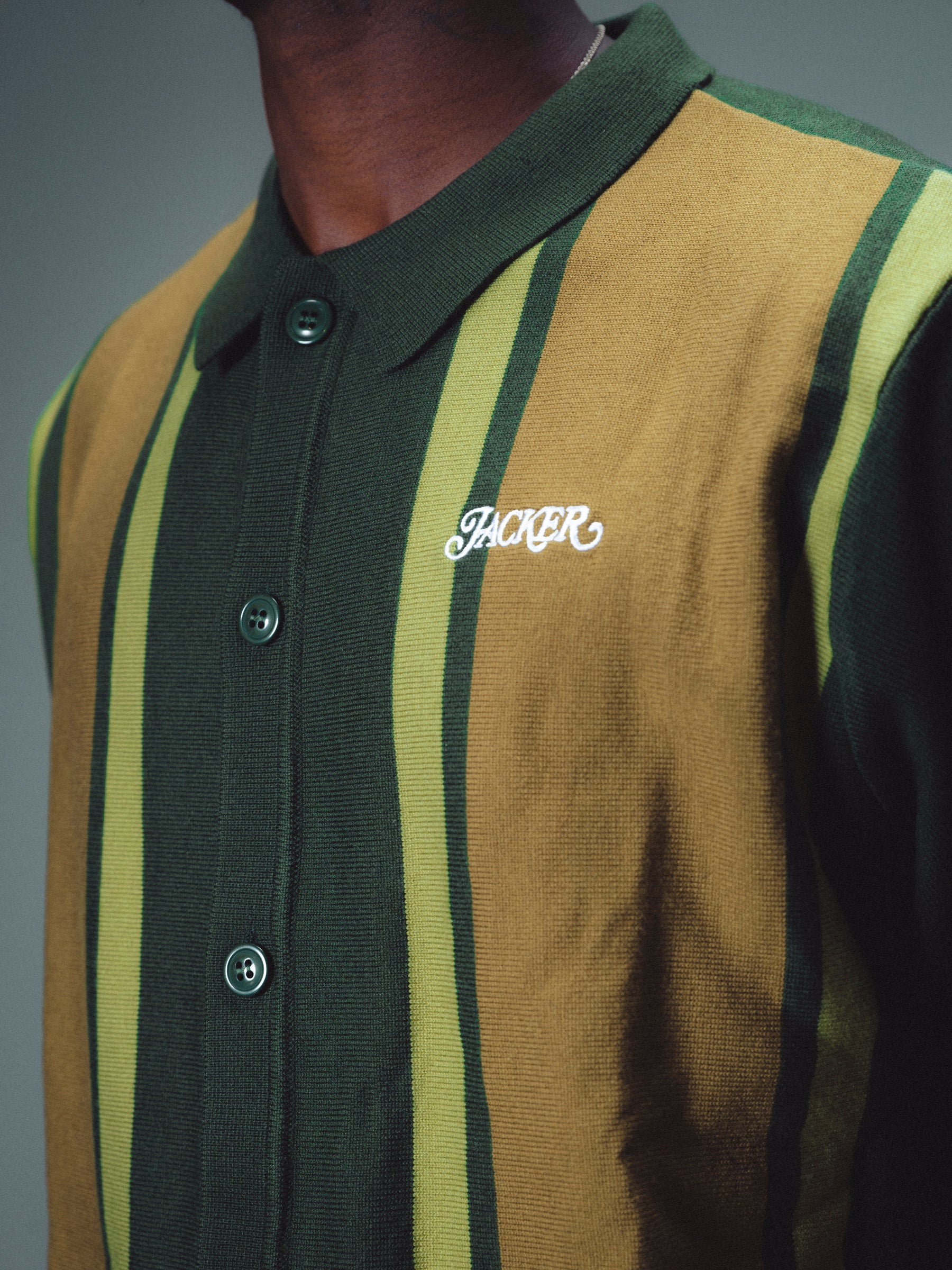 GRANDPA CARDIGAN SHIRT - GREEN - Image 4
