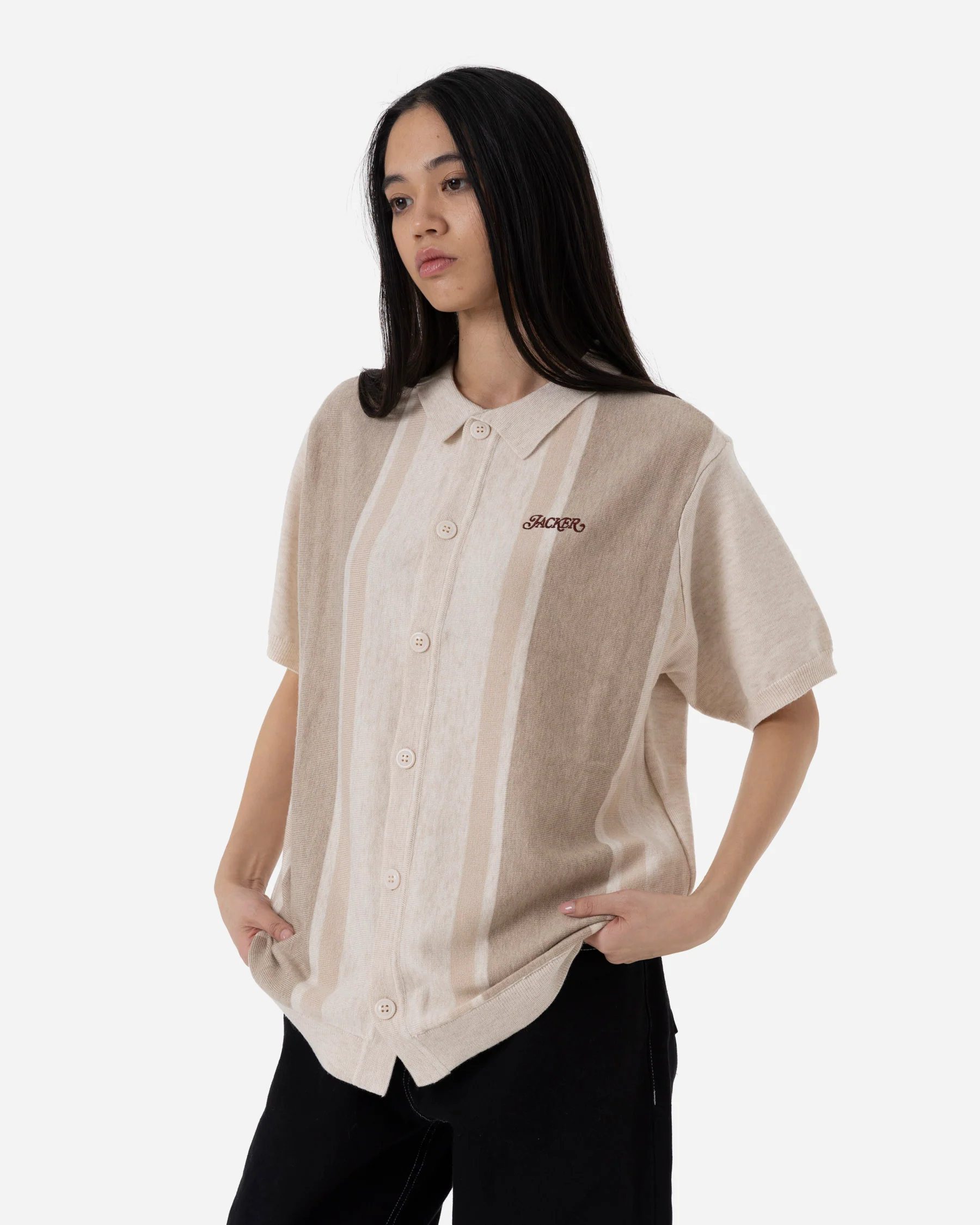 GRANDPA CARDIGAN SHIRT - BEIGE - Image 6