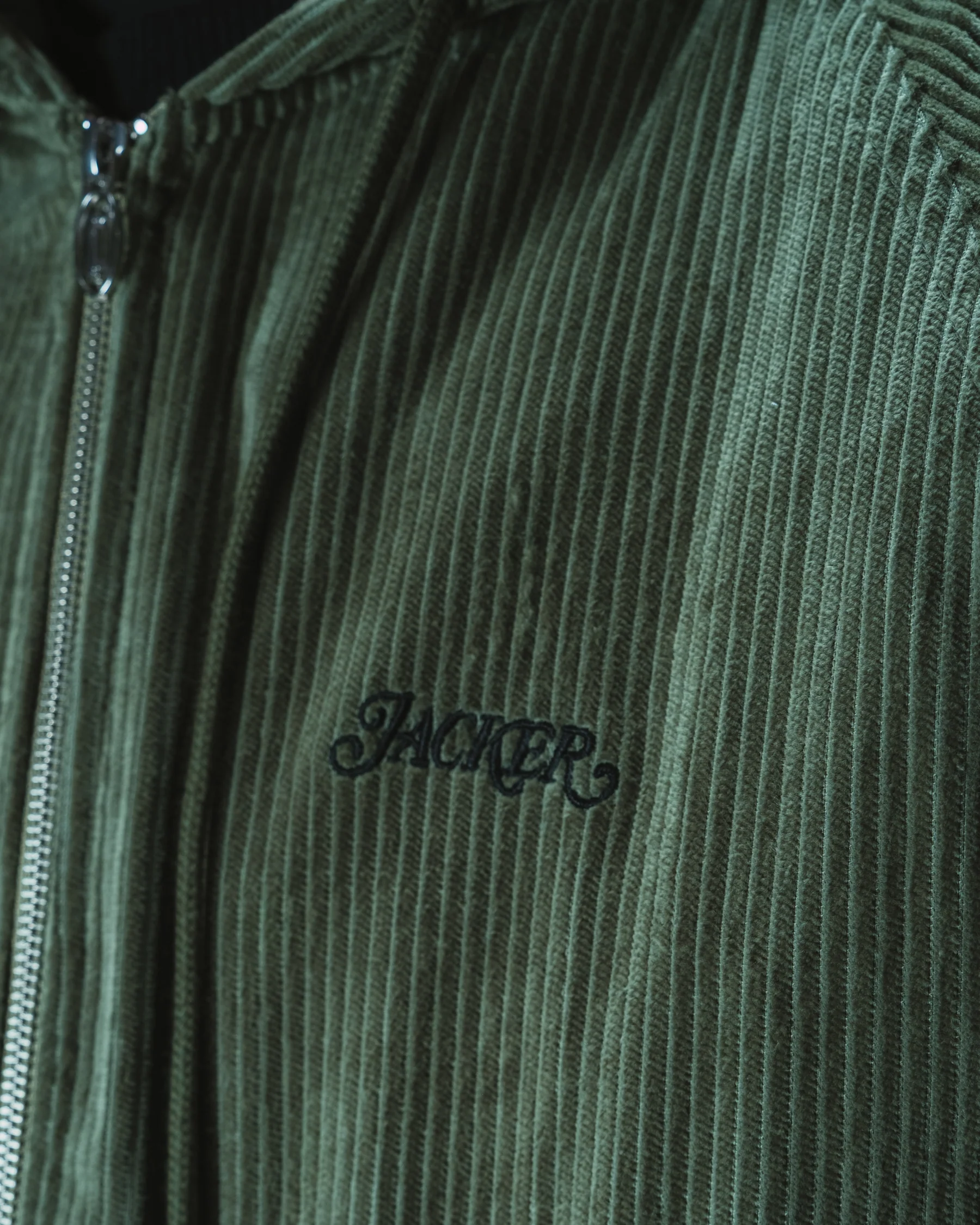 HOOD CORDUROY JACKET - GREEN - Image 4