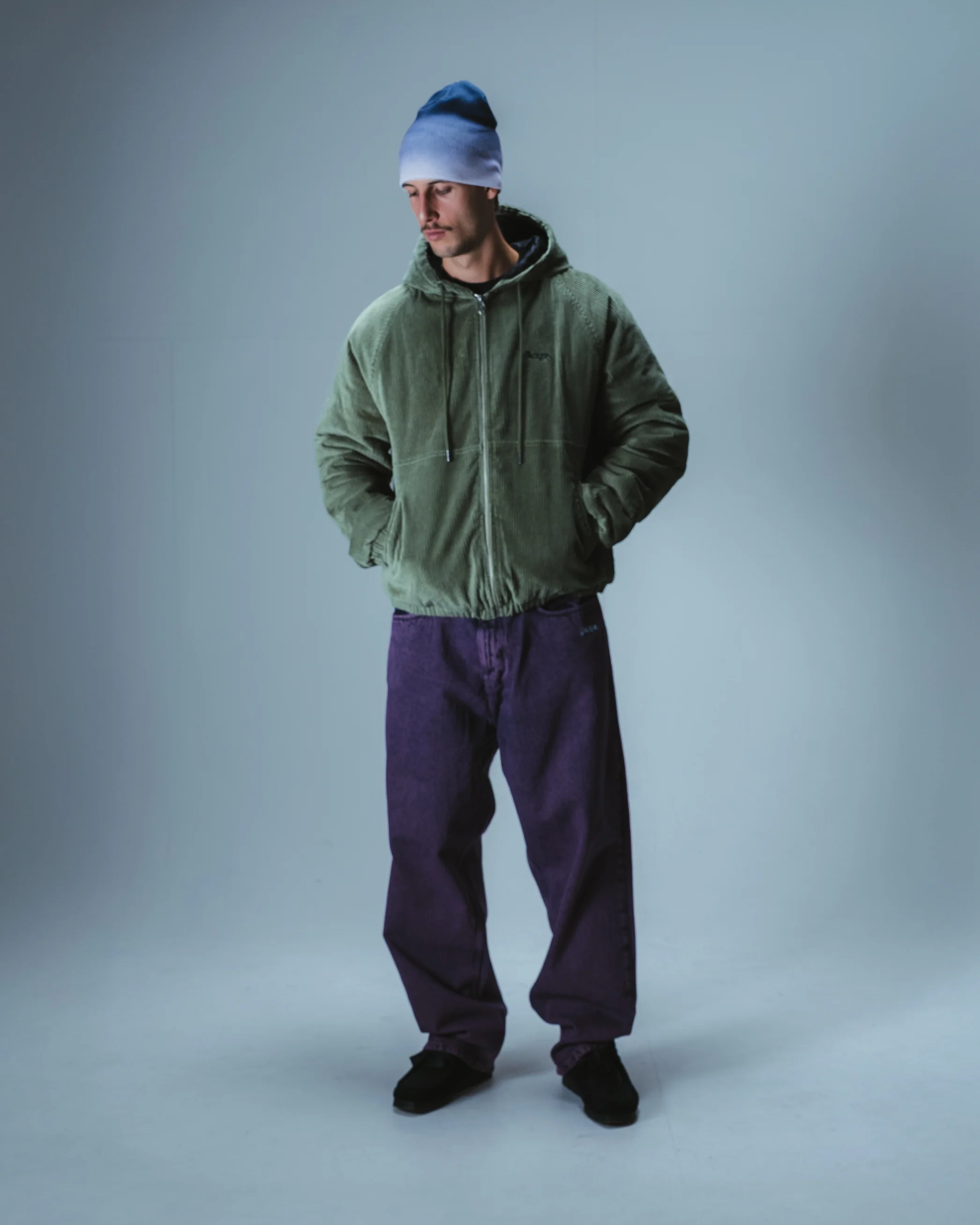 HOOD CORDUROY JACKET - GREEN - Image 7