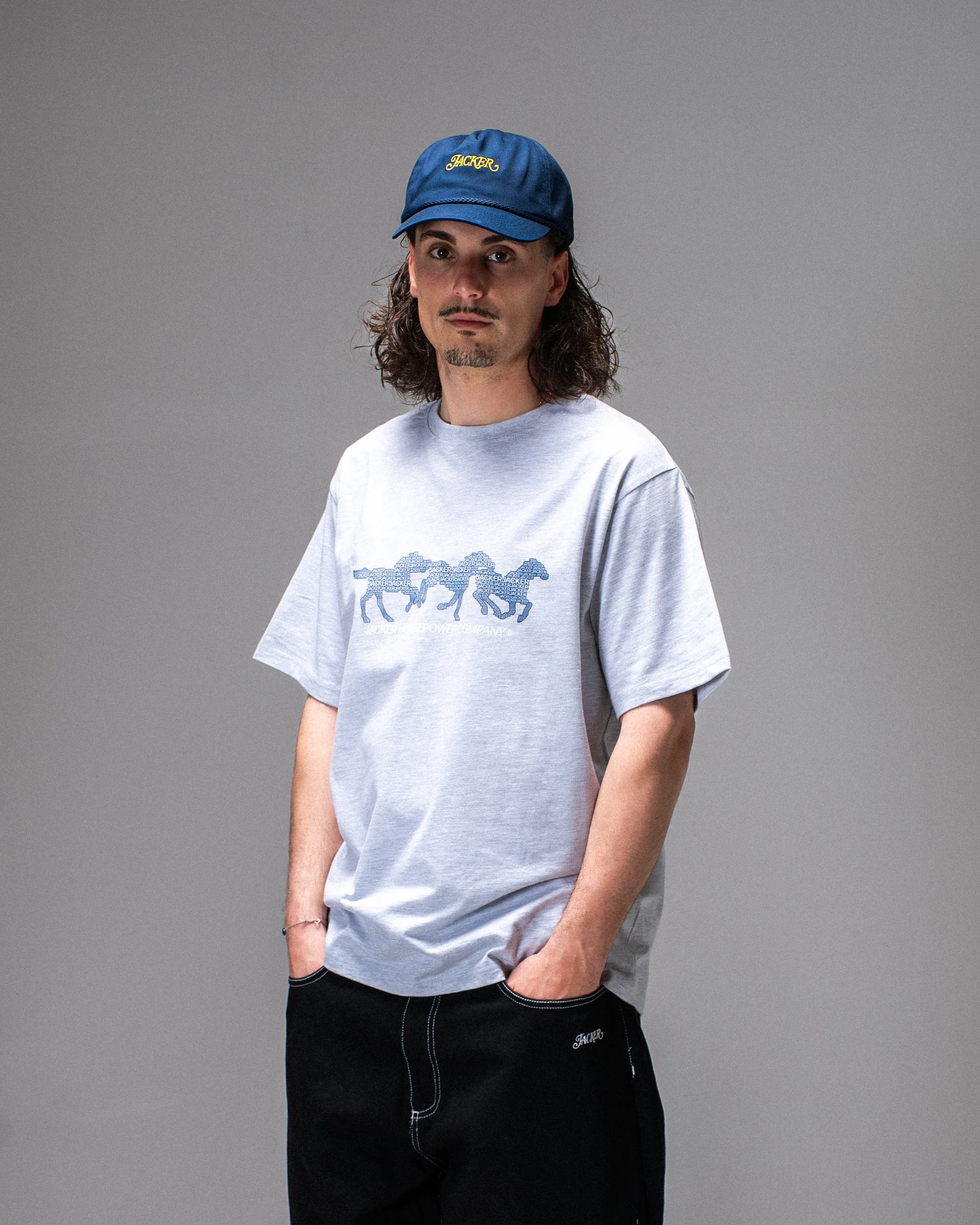 HORSE POWER T-SHIRT HEATHER GREY - Image 2