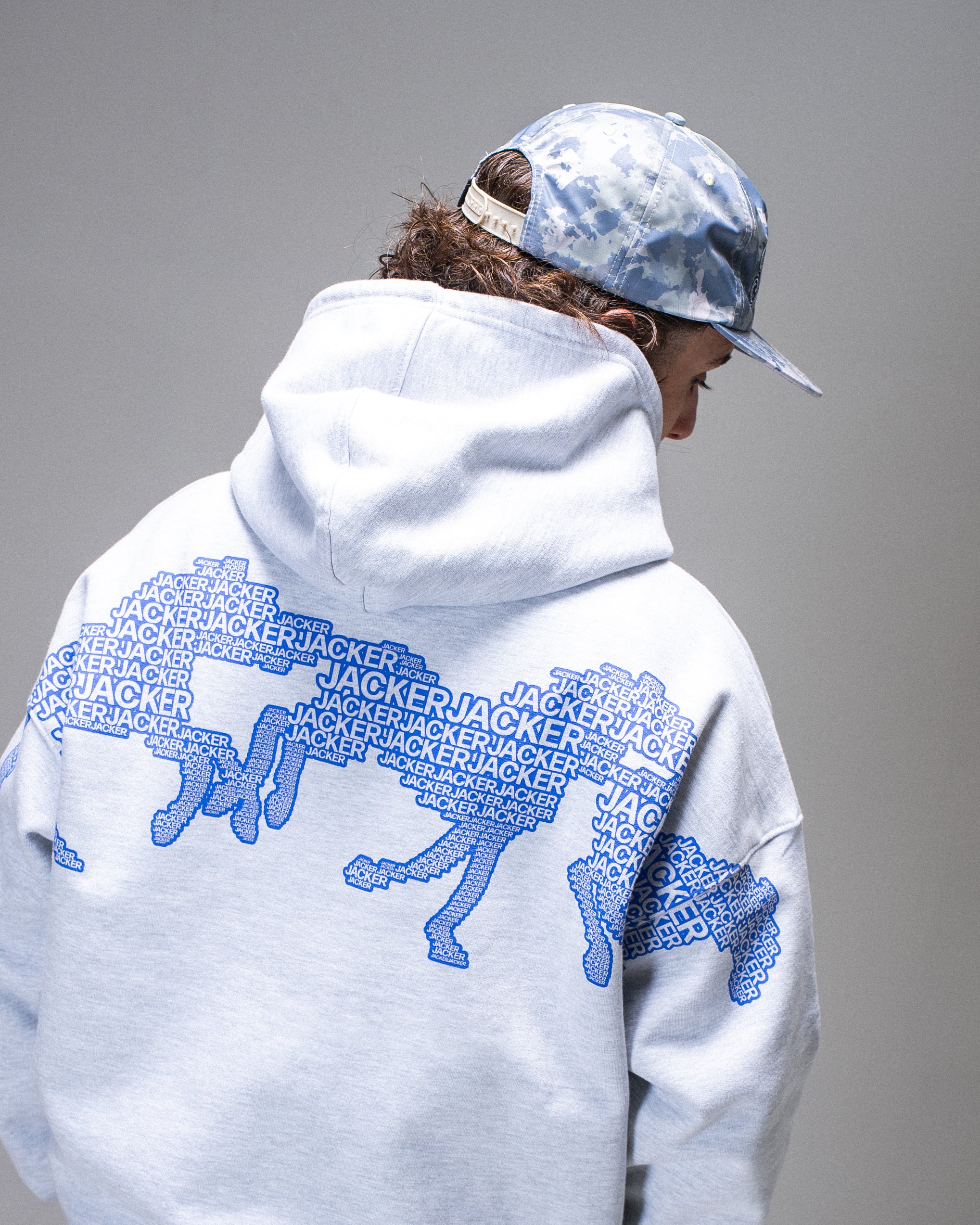 HORSE POWER ZIP HOODIE GREY - Image 6
