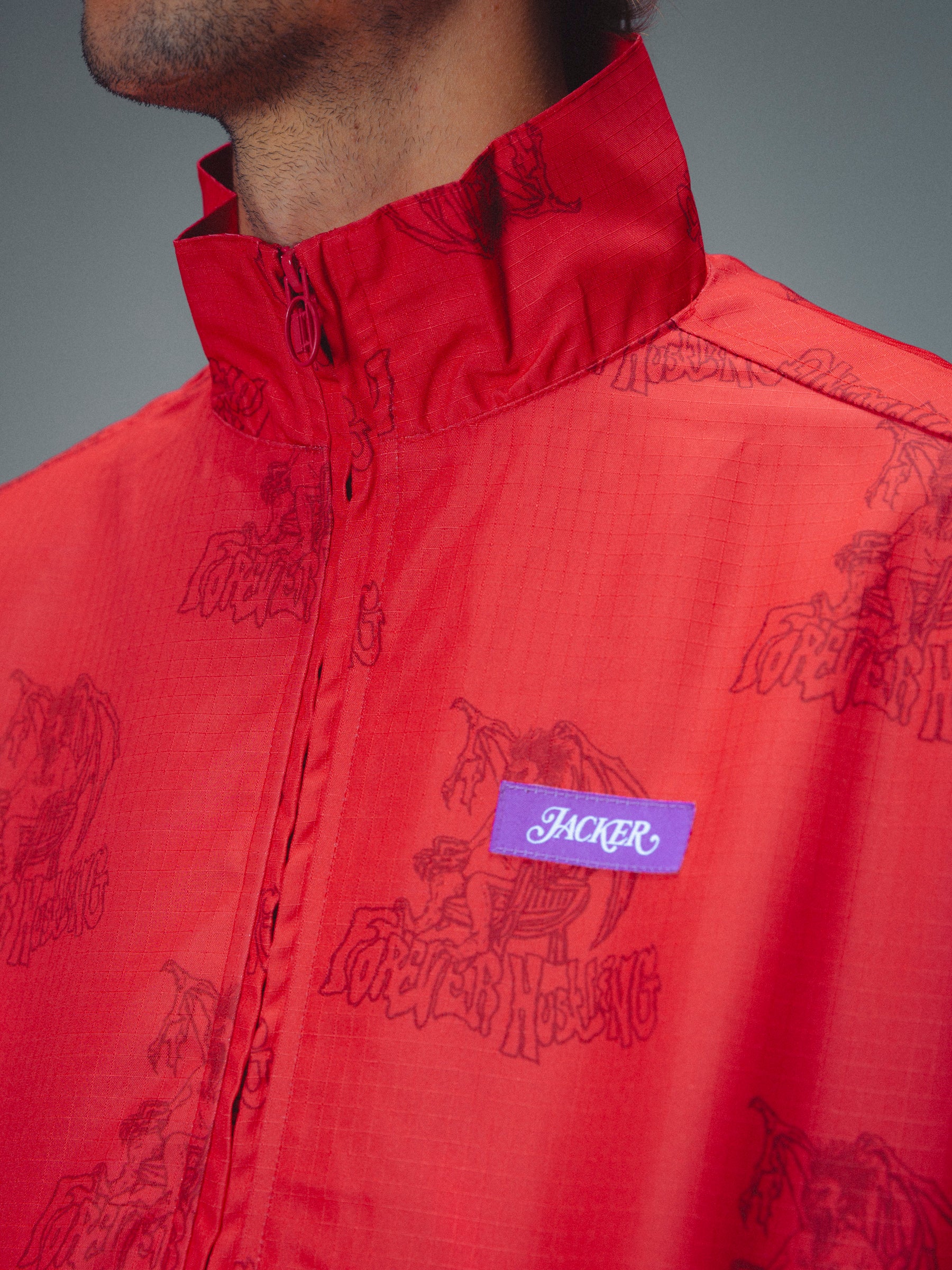 KAREN RIPSTOP NYLON JACKET - RED - Image 5
