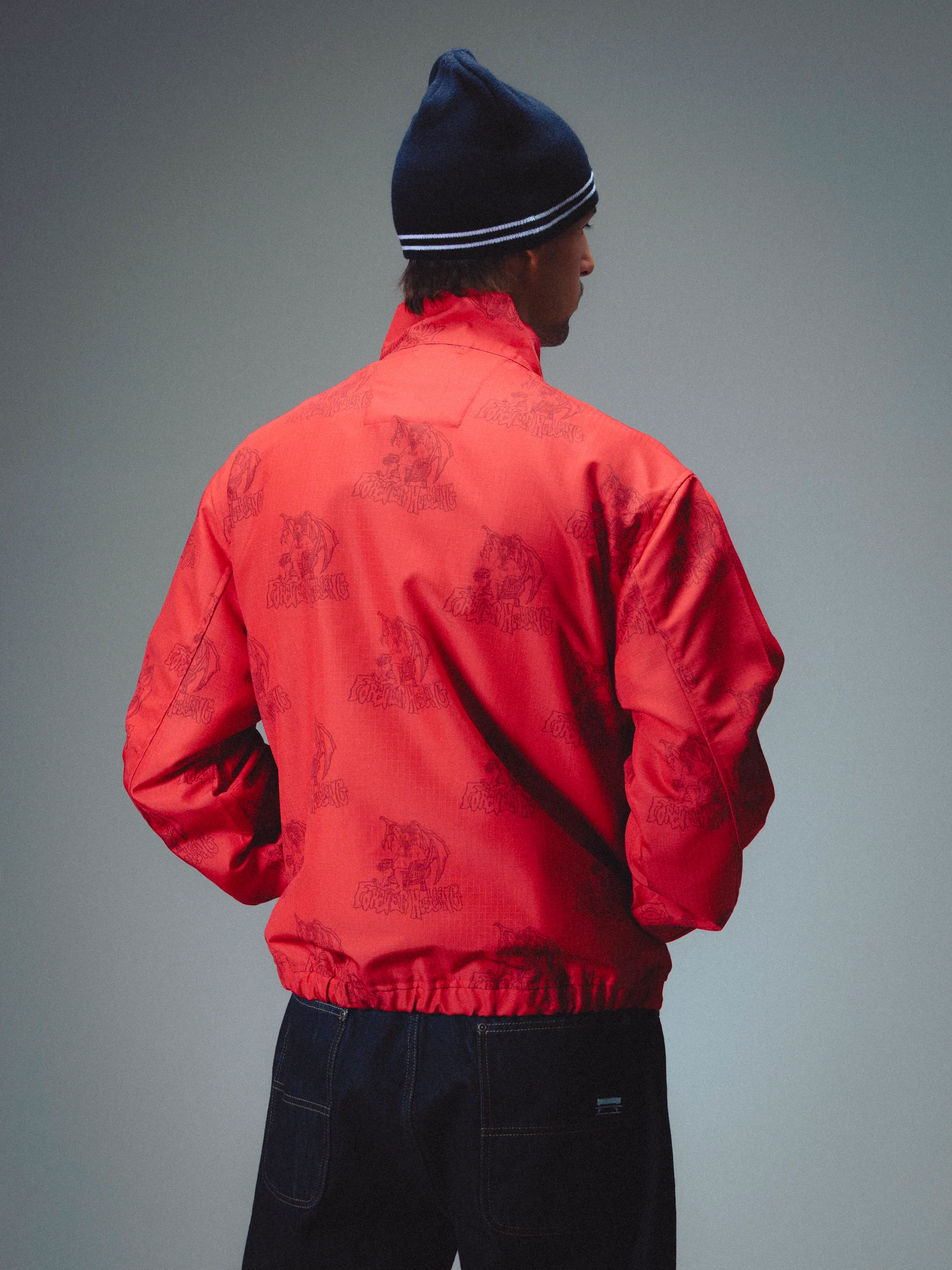 KAREN RIPSTOP NYLON JACKET - RED - Image 6