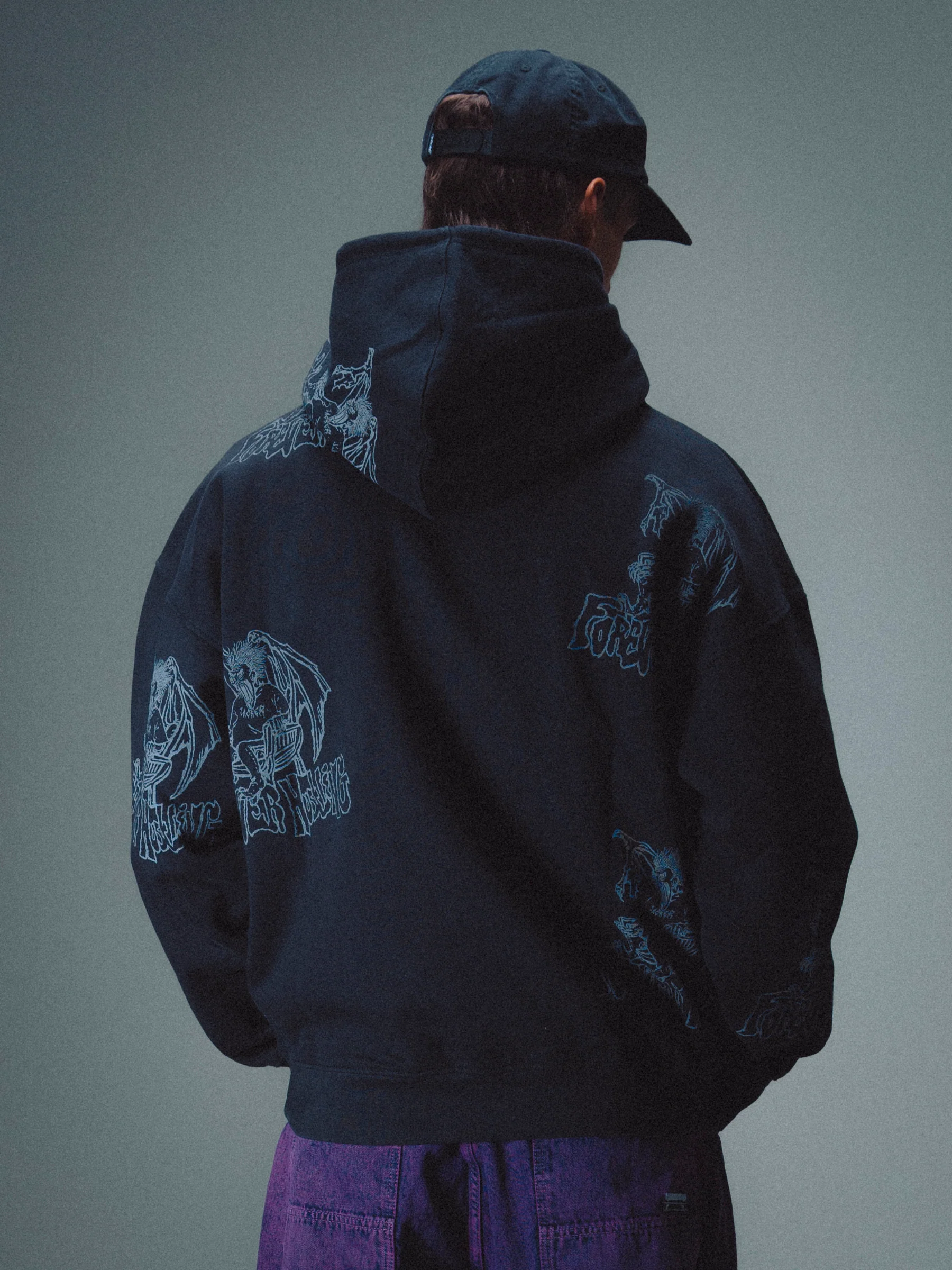 KAREN WASHED HOODIE - BLACK - Image 3