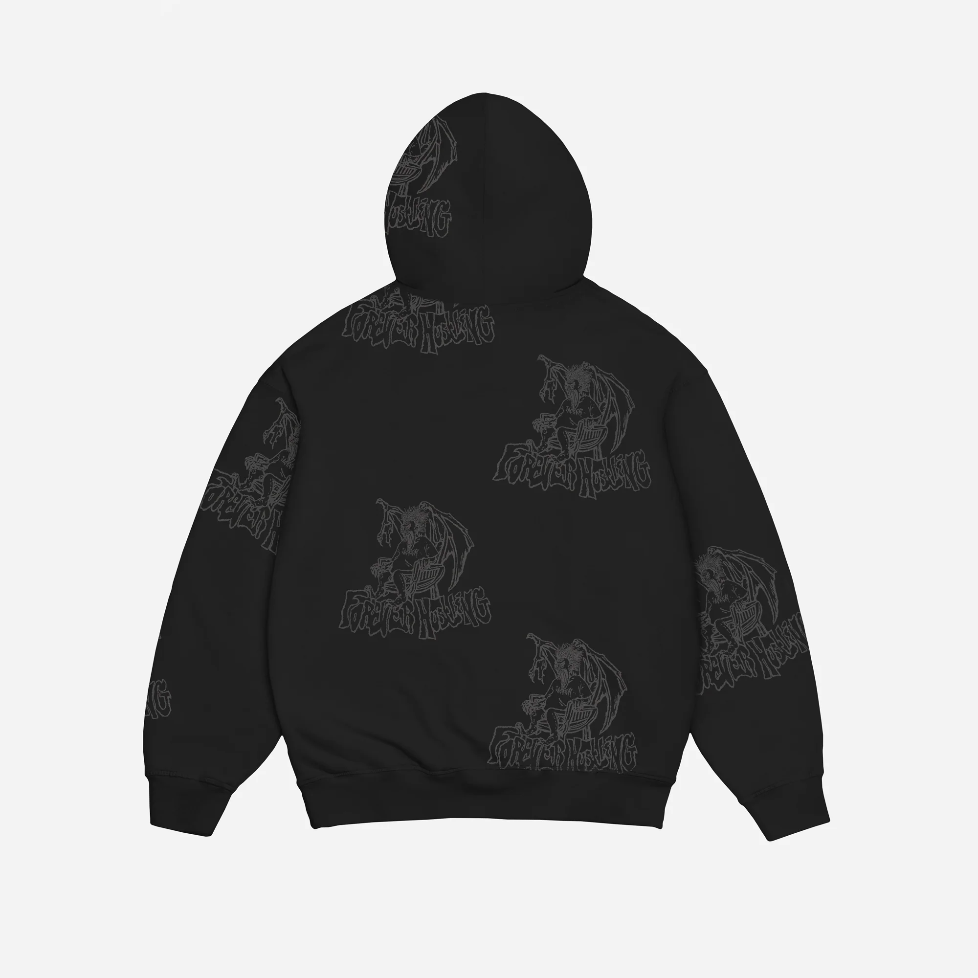 KAREN WASHED HOODIE - BLACK - Image 4