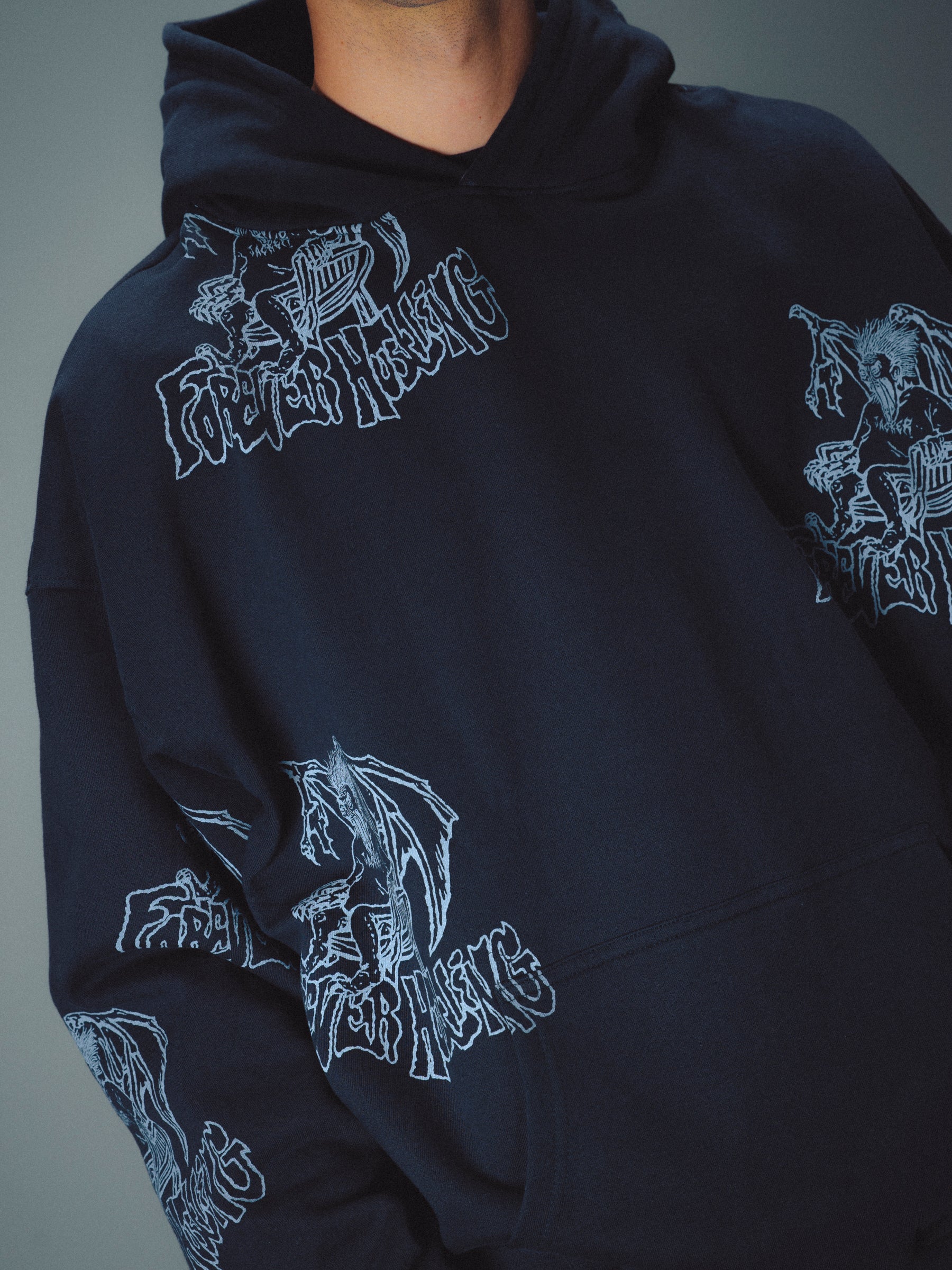 KAREN WASHED HOODIE - BLACK - Image 6
